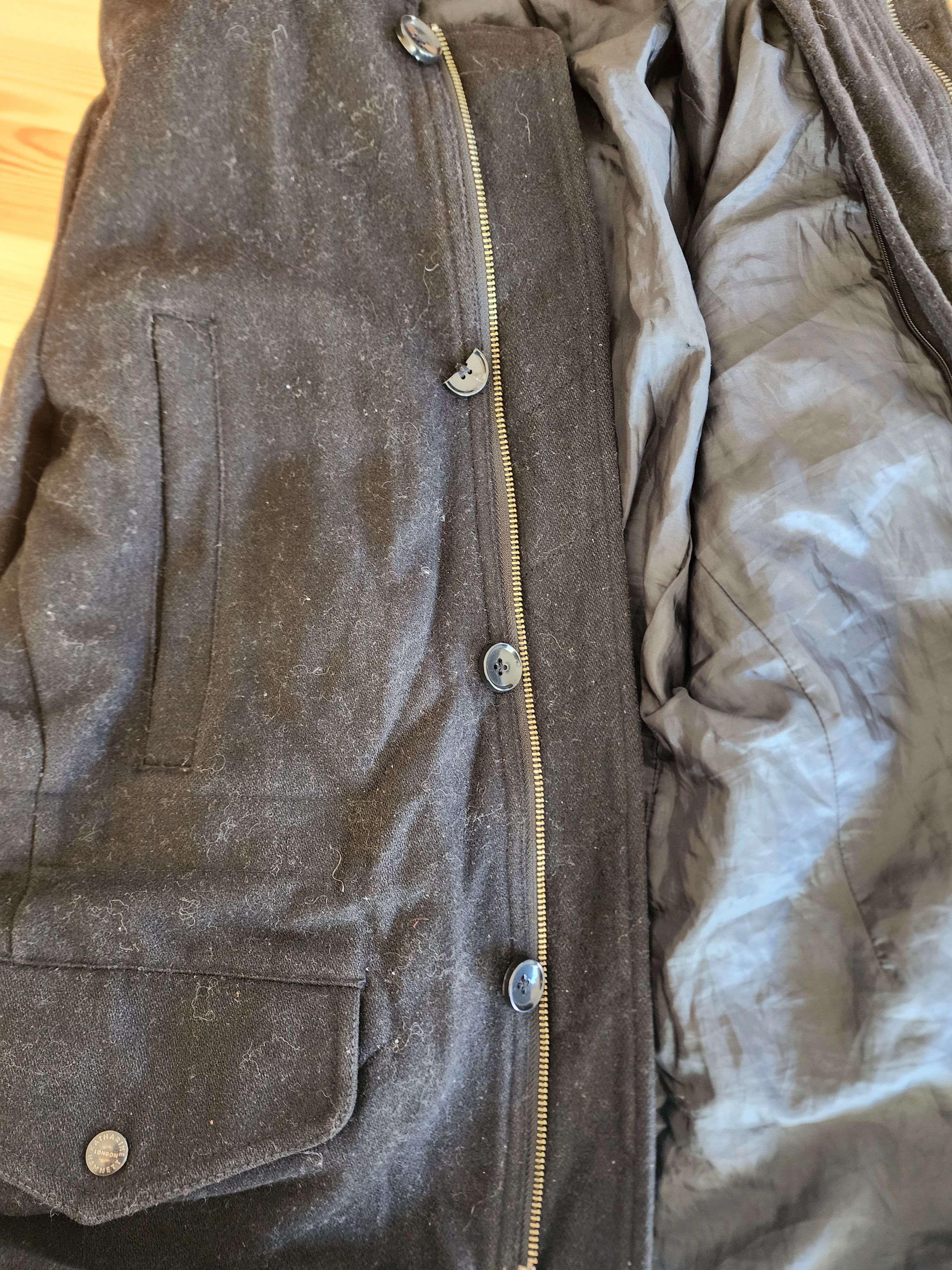 Katharine Hamnett London Vintage Wool Jacket by Katharine Hamnett – 80s Punk Style Size M / US 6-8 / IT 42-44 - 8 Thumbnail