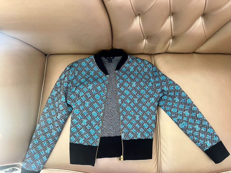 LV Louis Vuitton 3D Print Knit Jacket-dmc