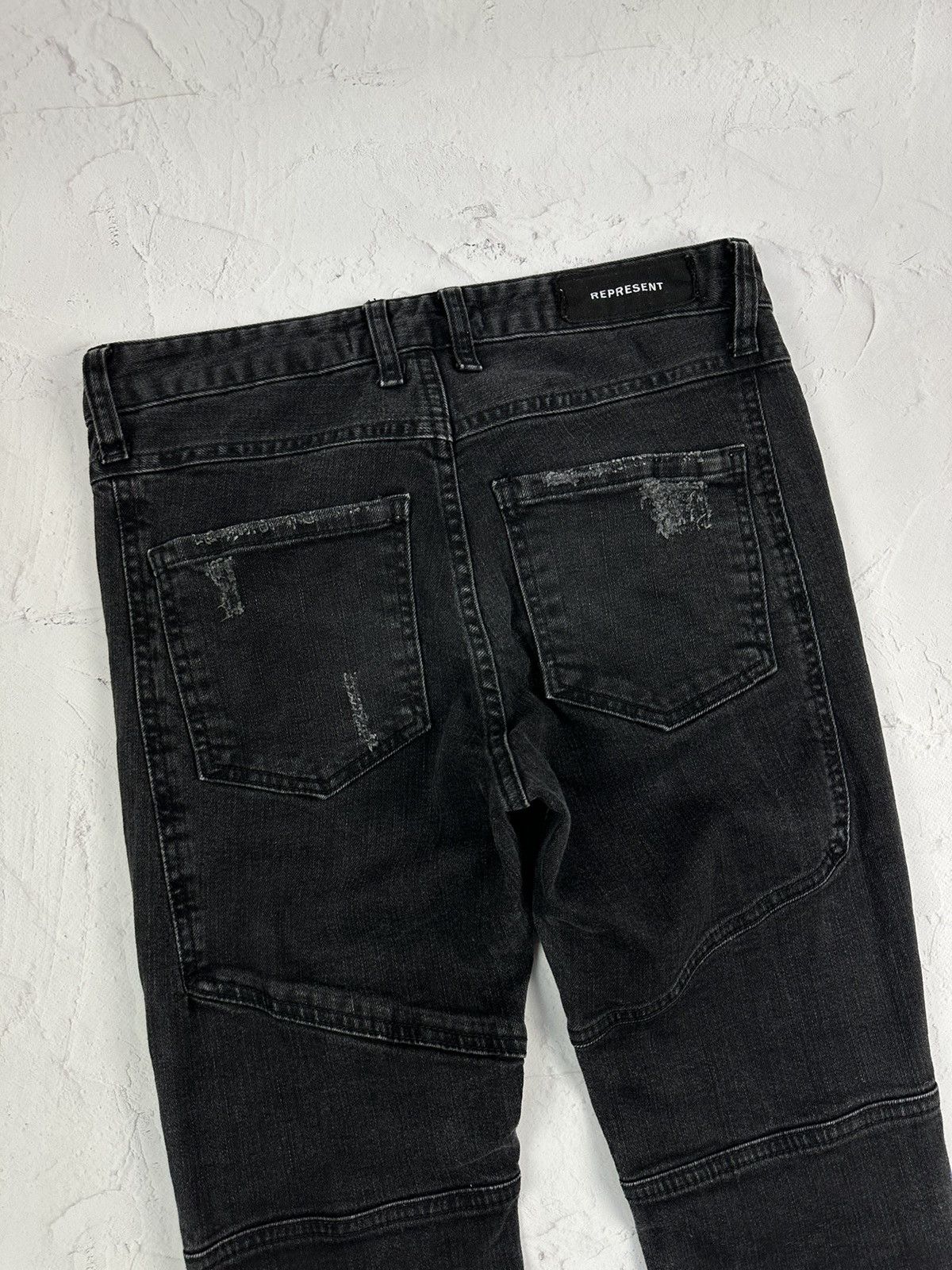 Represent Clo. Represent Biker Repairer Vintage Black Denim Size US 28 / EU 44 - 11 Thumbnail