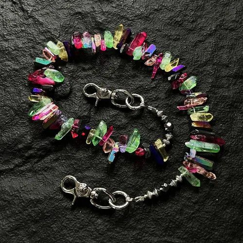 Jewelry Multicolor Crystal Beaded Wallet Chain, Pants Chain Size ONE SIZE - 3 Thumbnail