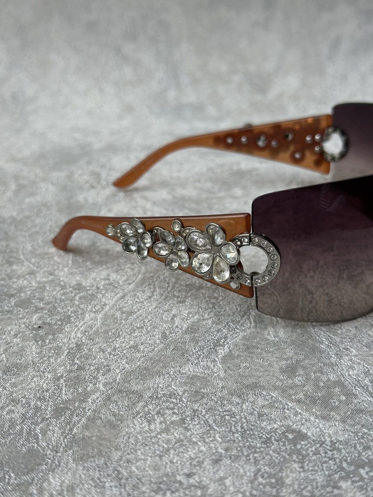 Bvlgari Bvlgari 652-B Crystal Flower Swarowski Rare Sunglasses Size ONE SIZE - 10 Thumbnail