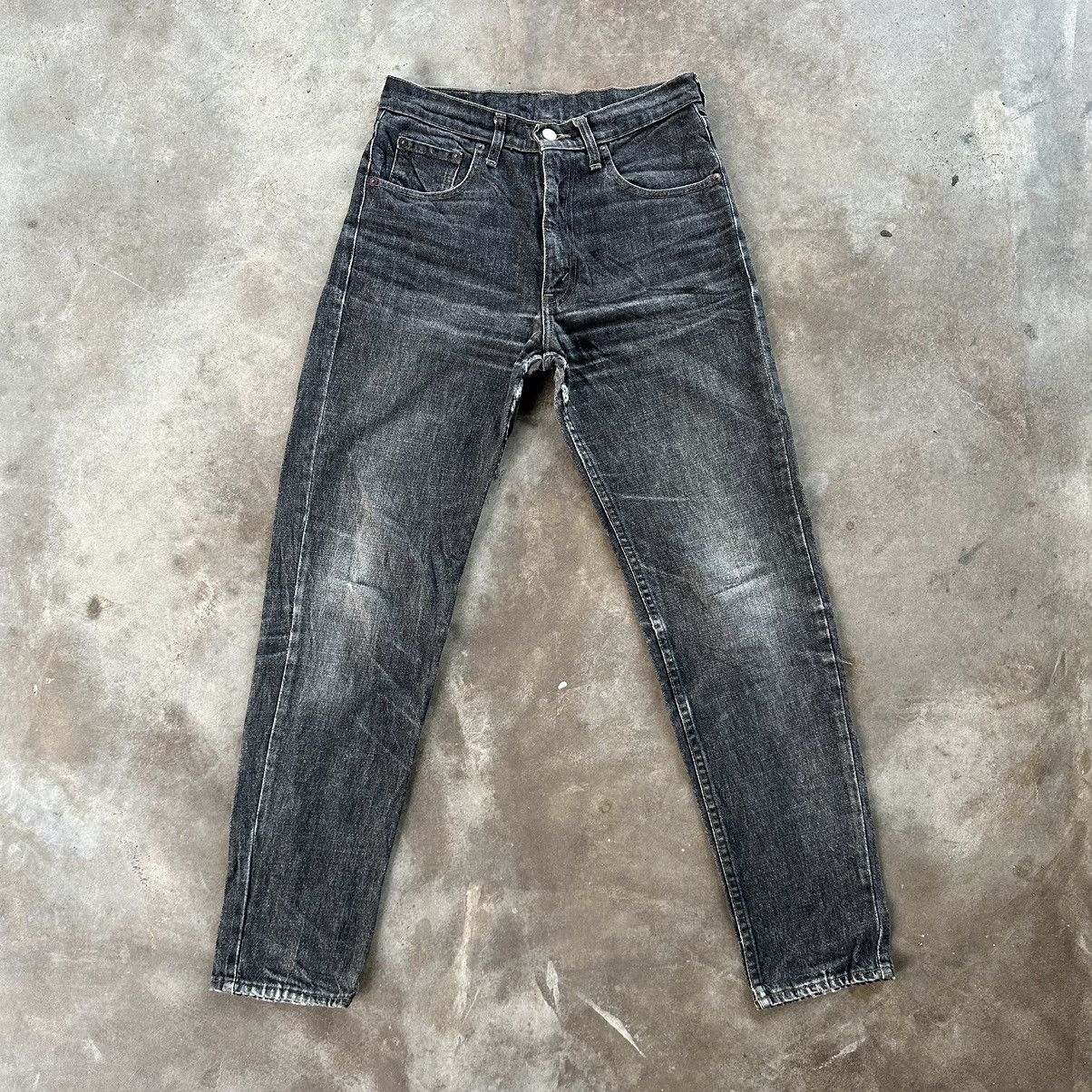Levi's Vintage Levi’s Black Faded Jean Distressed Denim Pant W29 Size US 29 - 1 Thumbnail