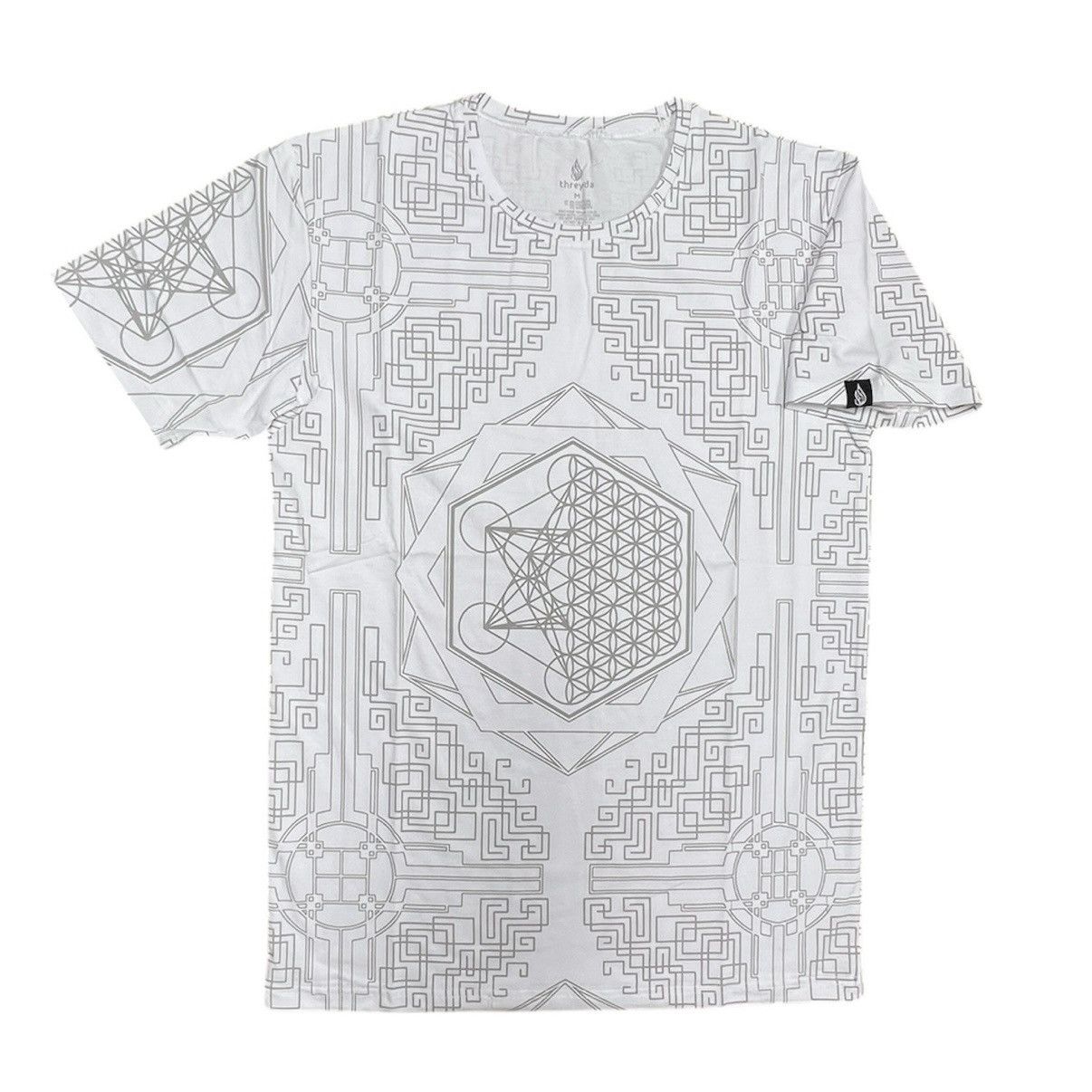 Other THREYDA Psychedelic Geometric Pattern Artwork White T-Shirt Size US M / EU 48-50 / 2 - 1 Thumbnail