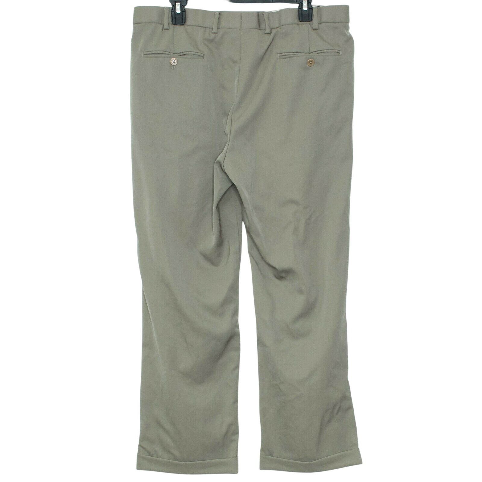 Brooks Brothers Brooks Brothers Dress Pants Wool Pleated Cuffed Brown 34x28 Size 34R - 3 Thumbnail