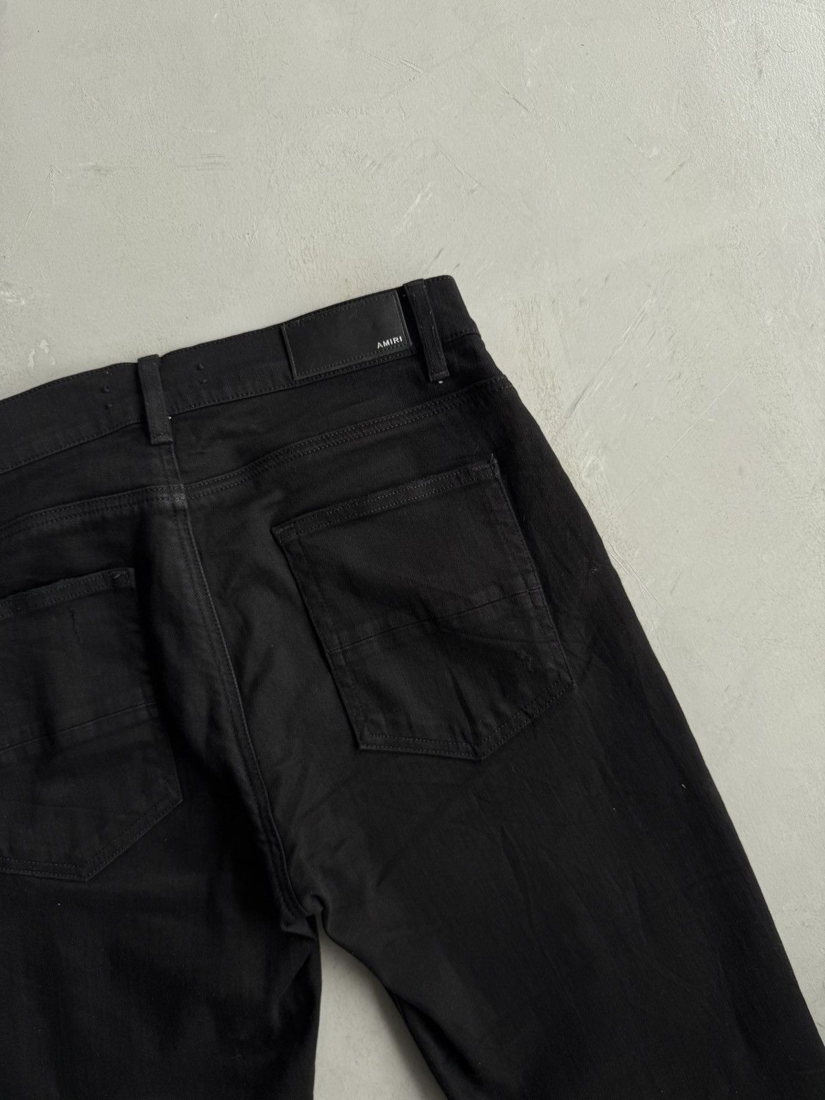 Amiri Amiri - Distressed Black Denim Slim Pant Size US 33 - 6 Thumbnail