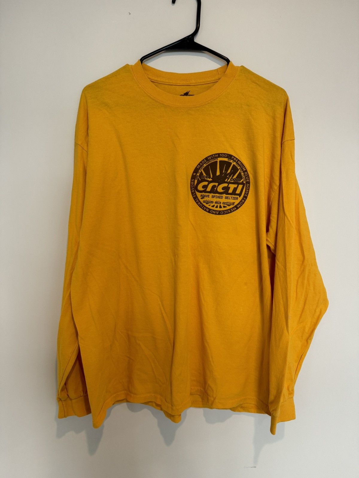 Travis Scott Cacti Brown Puff Print Yellow Long Sleeve Tee Size US L / EU 52-54 / 3 - 1 Thumbnail
