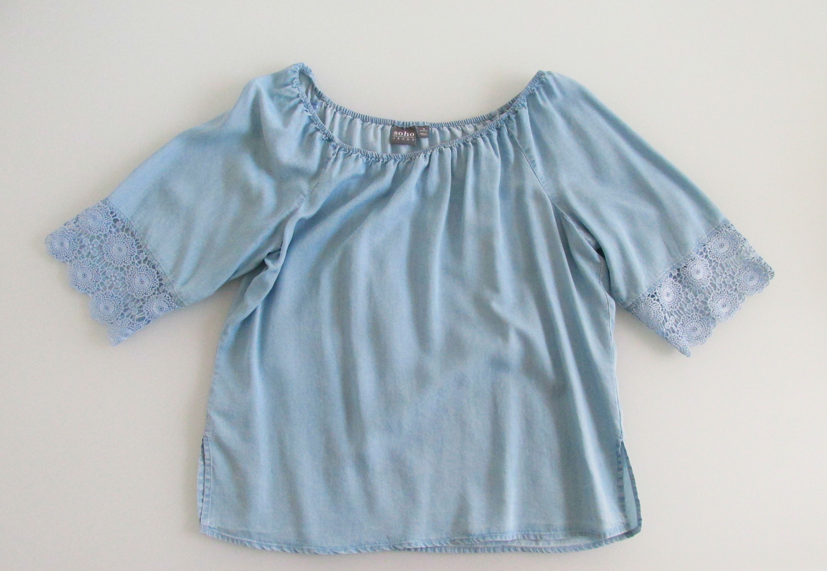 Other Soho Jeans (NY & Co.) Off The Shoulder Blouse Size Medium Size M / US 6-8 / IT 42-44 - 1 Thumbnail
