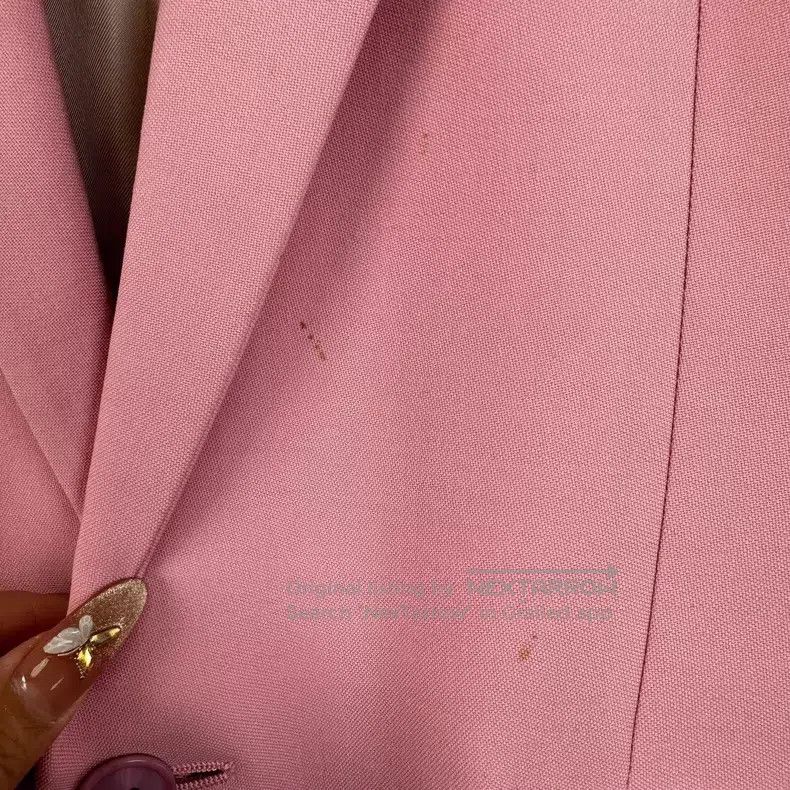 Saint Laurent Paris Saint Laurent Paris Ladies pink waist-cinching casual blaz Size L / US 10 / IT 46 - 7 Thumbnail
