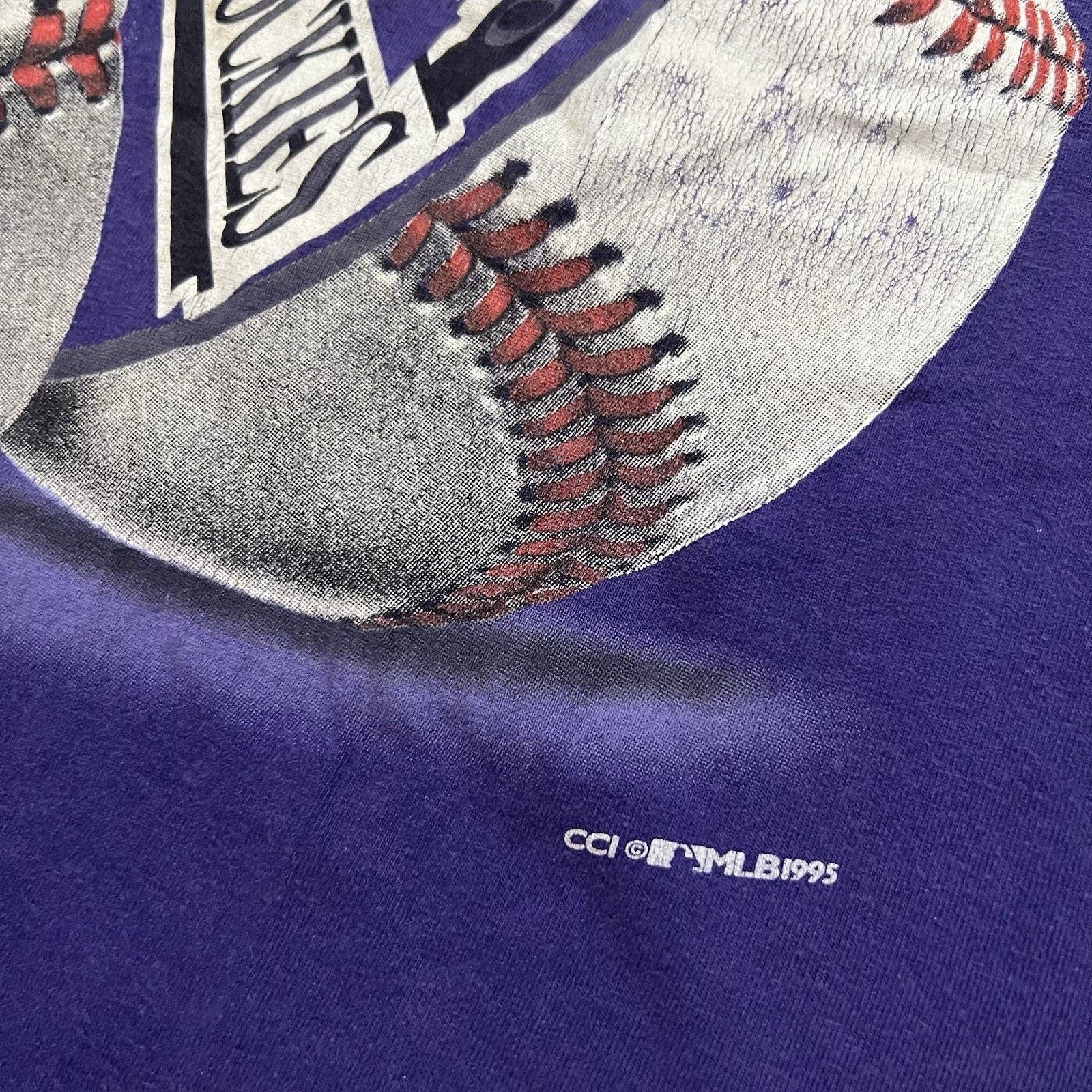 Other VTG Colorado Rockies Hardcore 90s Purple Baseball T Shirt Size US XL / EU 56 / 4 - 4 Thumbnail