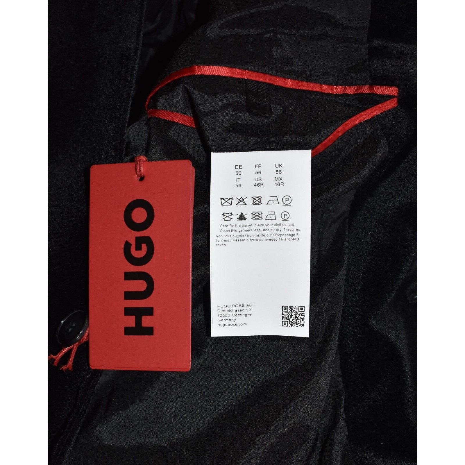 Hugo Boss HUGO BOSS Velvet Extra Slim Soft Constructed Blazer 46R $595 Size 46R - 6 Thumbnail