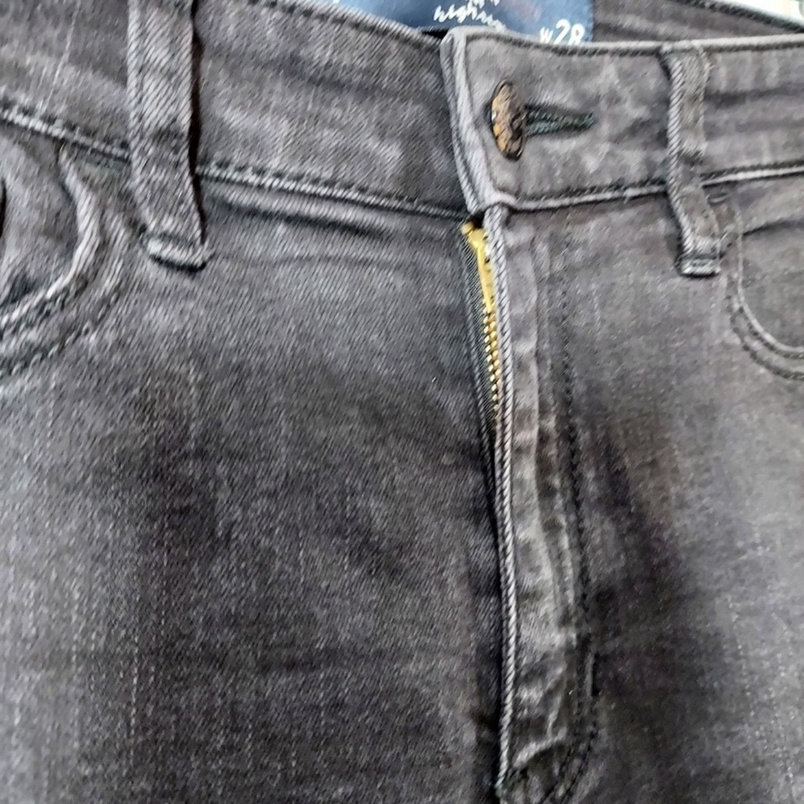 Hollister Hollister Crop High Rise Distressed Skinny Black Denim Jeans Size 28" / US 6 / IT 42 - 7 Thumbnail