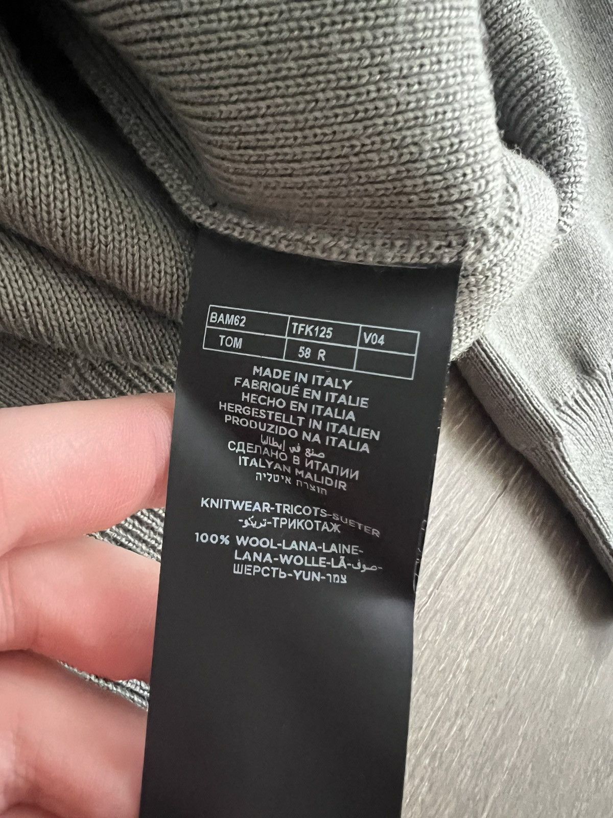 Tom Ford Wool Half Zip Sweater Green/Grey IT 58 Size US XXL / EU 58 / 5 - 6 Thumbnail