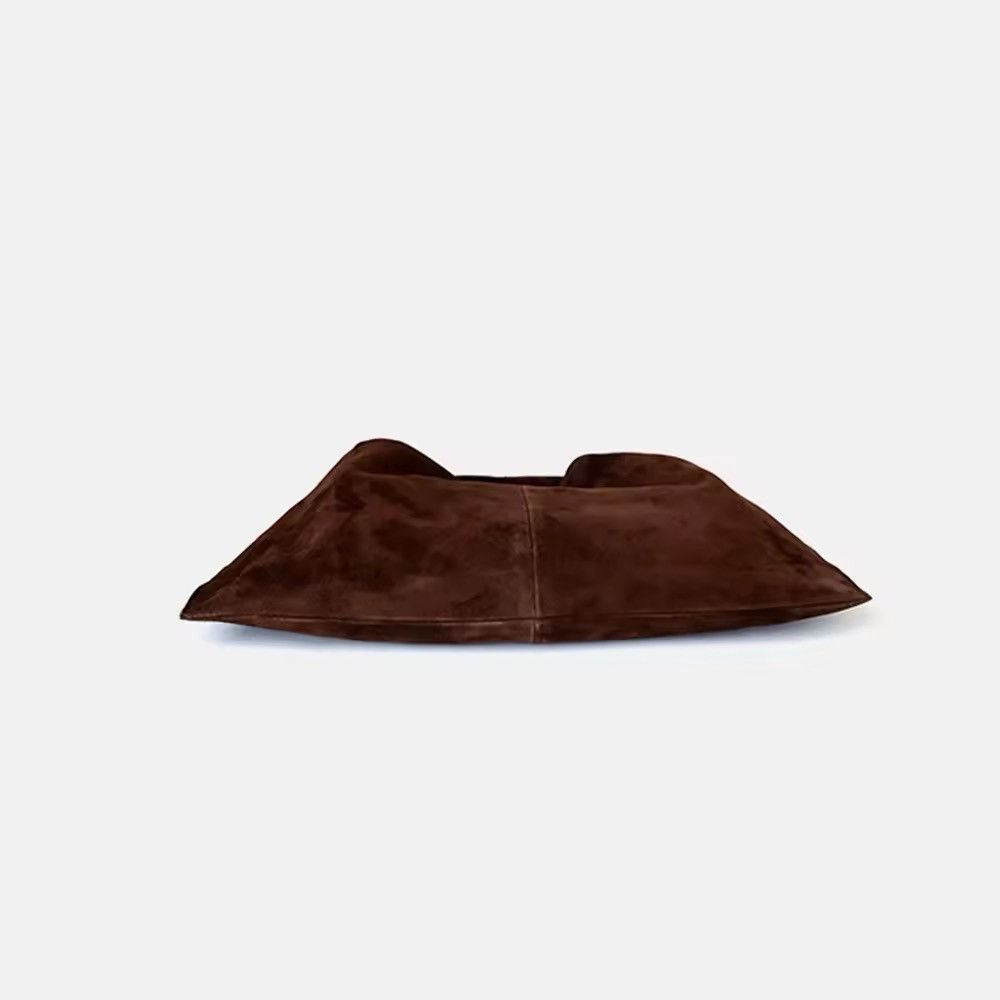 Designer × Vintage Retro Style Suede Leather Shoulder Small Bag Size ONE SIZE - 5 Thumbnail