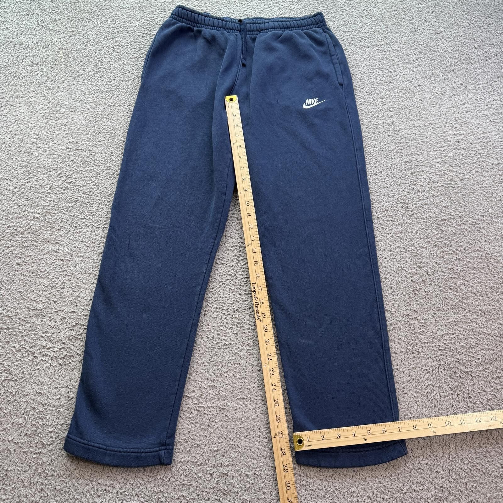 Nike Nike Mini Swoosh Fleece Sweatpants Navy Baggy Joggers Mens M Size US 32 / EU 48 - 5 Thumbnail