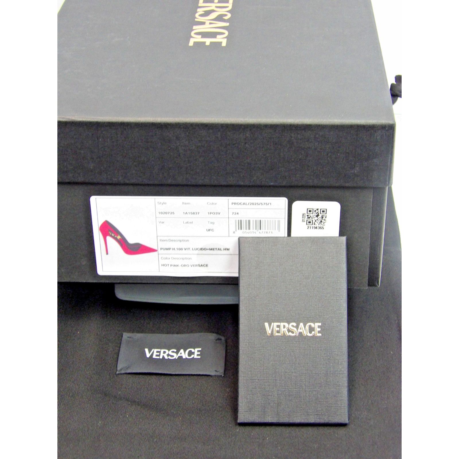 Versace VERSACE PINK LEATHER GOLD MEDUSA HEEL PUMPS 36.5 6.5 SPAIN Size US 6.5 / IT 36.5 - 8 Thumbnail