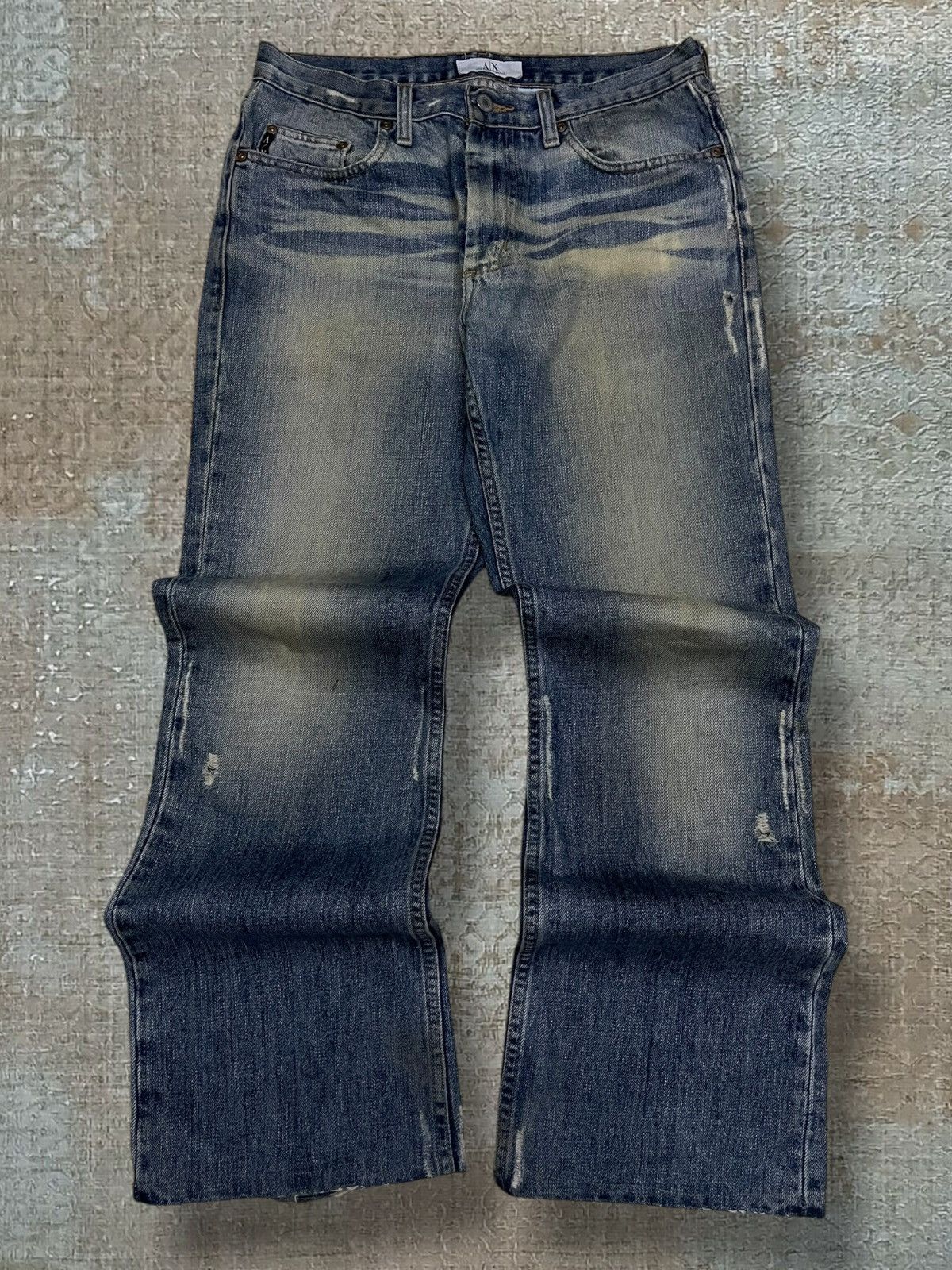 Armani Exchange Vintage 1990s Designer Armani Exchange Distressed Denim Size US 30 / EU 46 - 1 Thumbnail