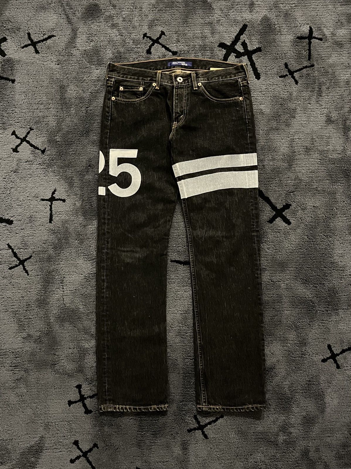 Comme des Garcons 2002 “25” Striped Denim Jeans Size US 32 / EU 48 - 2 Thumbnail