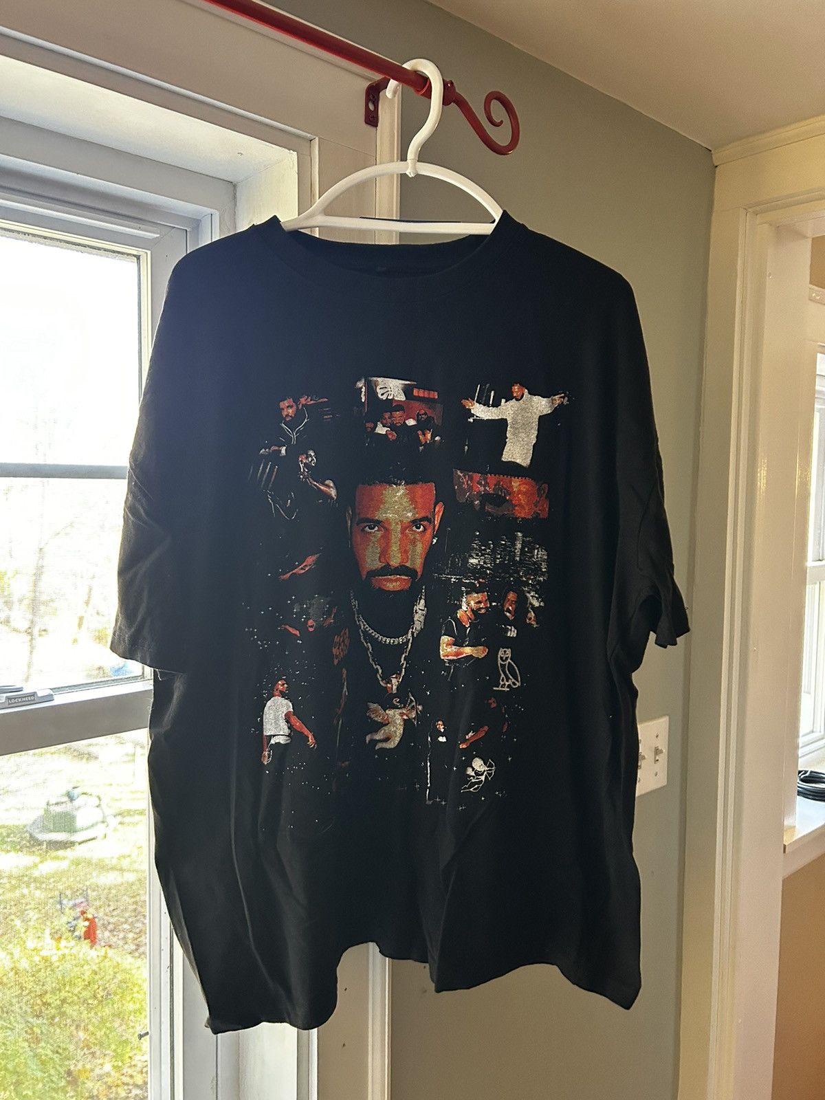 image of Sergio Calabasas Drake ‘Clb’ Rap Tee in Black, Men's (Size Large)
