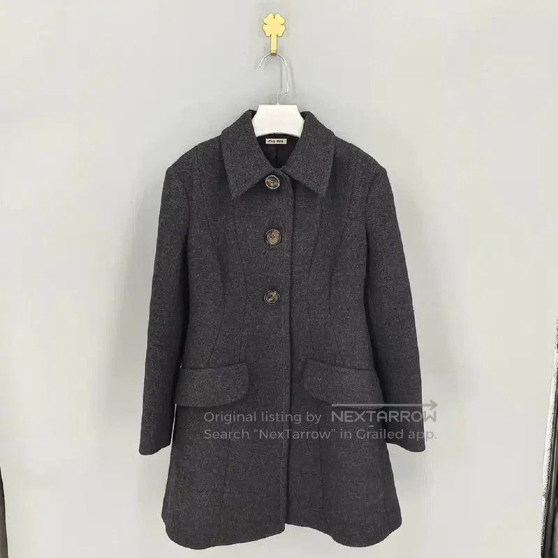 Miu Miu Miu Miu Black Wool Women's Coat . Size S / US 4 / IT 40 - 1 Thumbnail