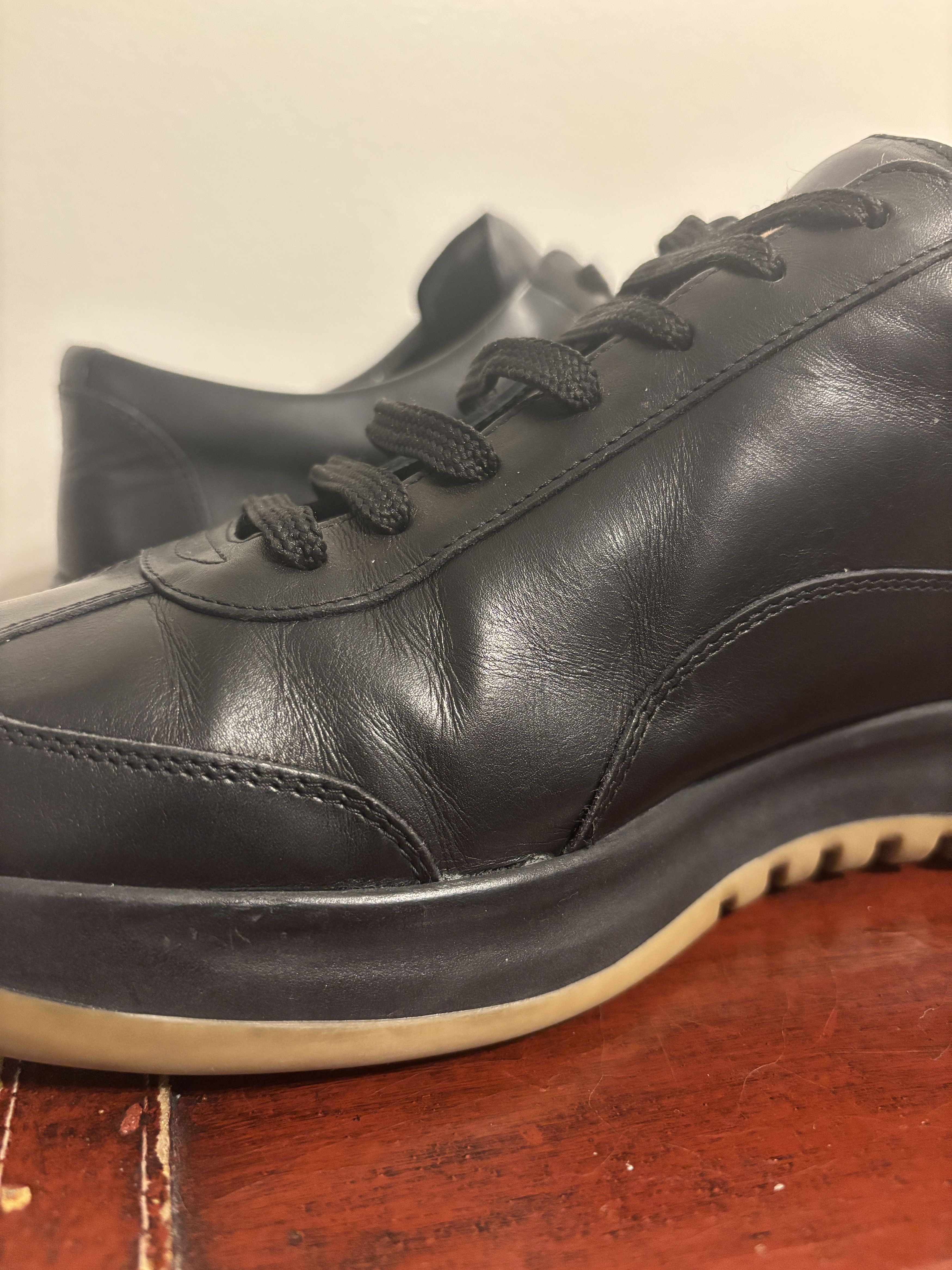 Louis Vuitton RARE 2003 Vintage LV Sports Black Leather Sneaker Size US 10.5 / EU 43-44 - 12 Thumbnail