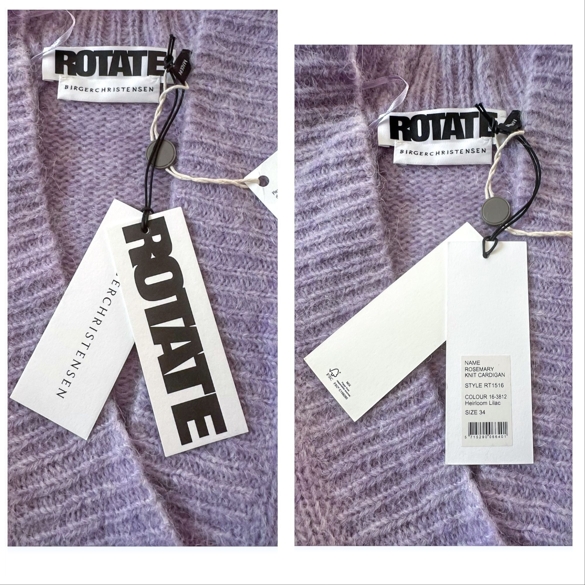 ROTATE ROTATE BIRGER CHRISTENSEN Rosemary Wool Cardigan With Button Size XS / US 0-2 / IT 36-38 - 3 Thumbnail