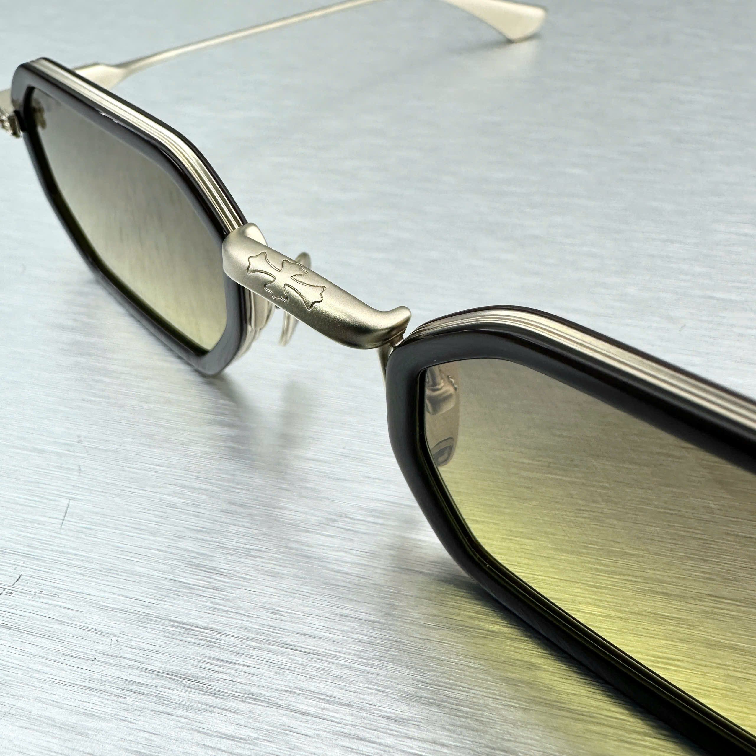 Chrome Hearts CHROME HEARTS STYLIDA CLASSIC BROWN/MATTE GOLD PLATED SUN Size ONE SIZE - 6 Thumbnail