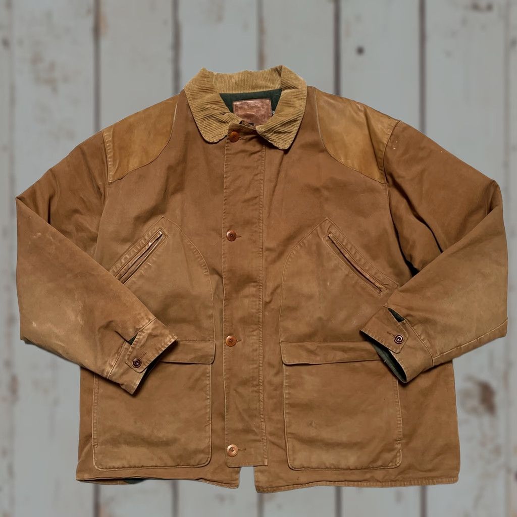 Polo Ralph Lauren VINTAGE Polo Ralph Lauren Jacket Polo Sportsman Barn Ranch Leather Trim Jacket Made USA XL Mens Brown USA Rancher Distressed Workwear Chore Size US XL / EU 56 / 4 - 1 Thumbnail