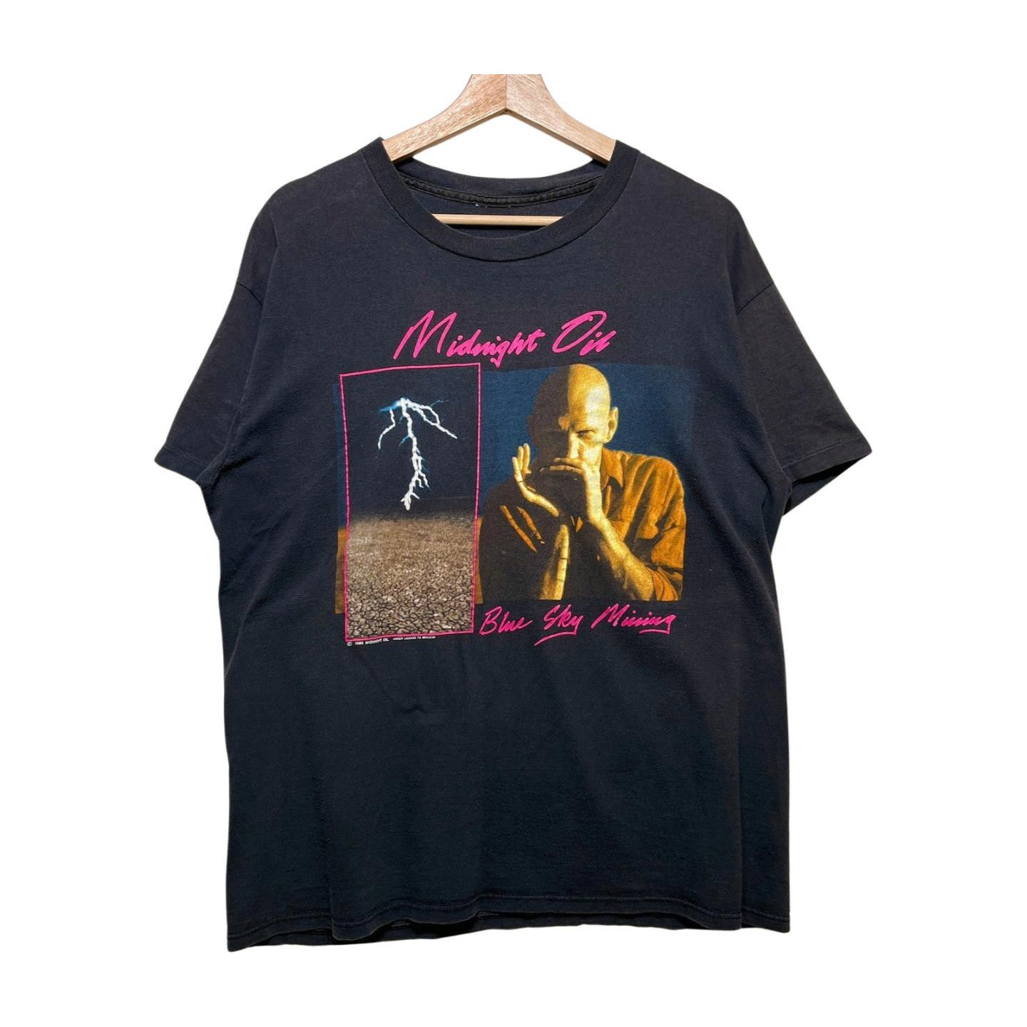 Vintage 1990 Midnight Oil T-shirt L North American Tour Rock