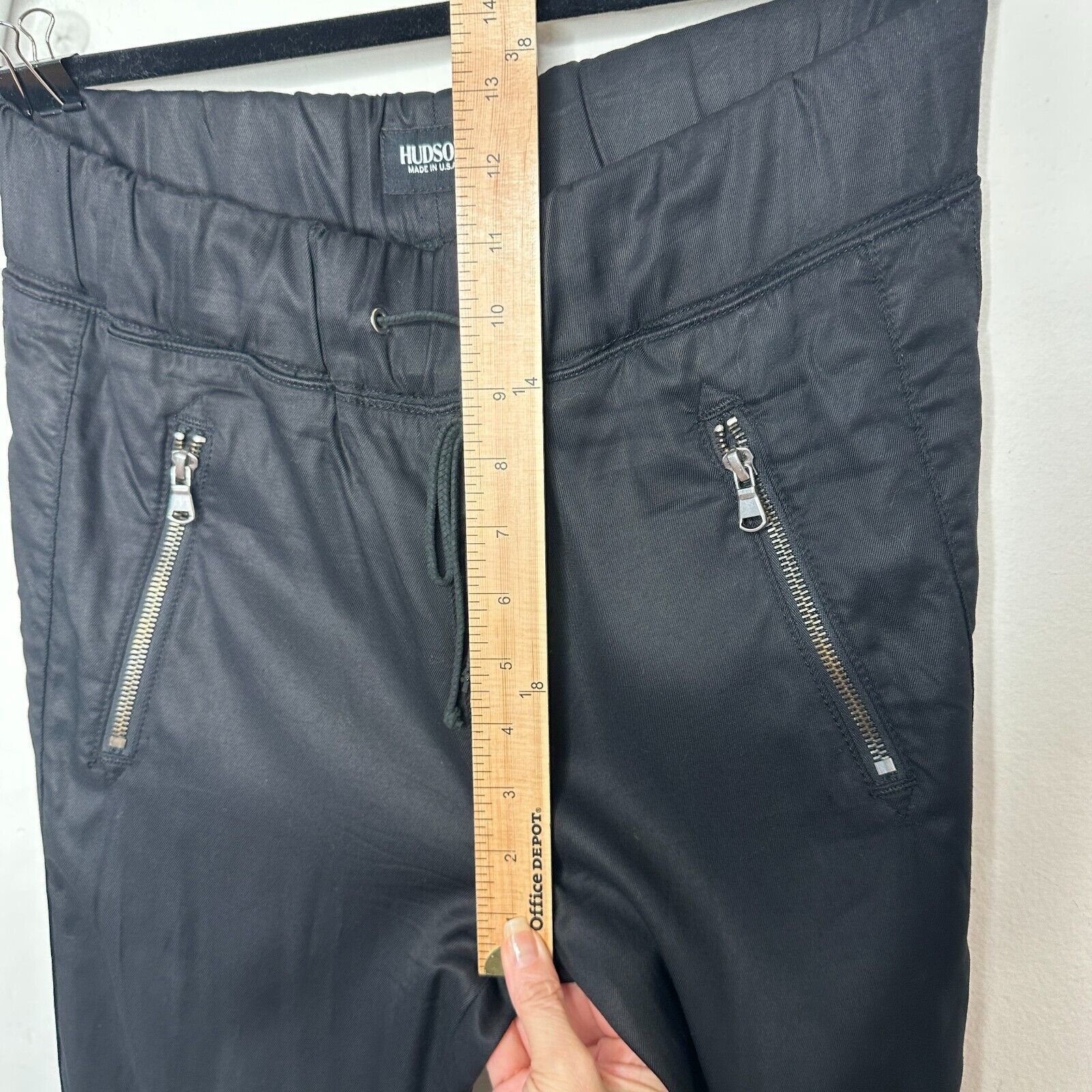 Hudson Revolve Hudson Katie Crop Black Jogger Zip Pocket Pants 26 Size 26" / US 2 / IT 38 - 12 Thumbnail