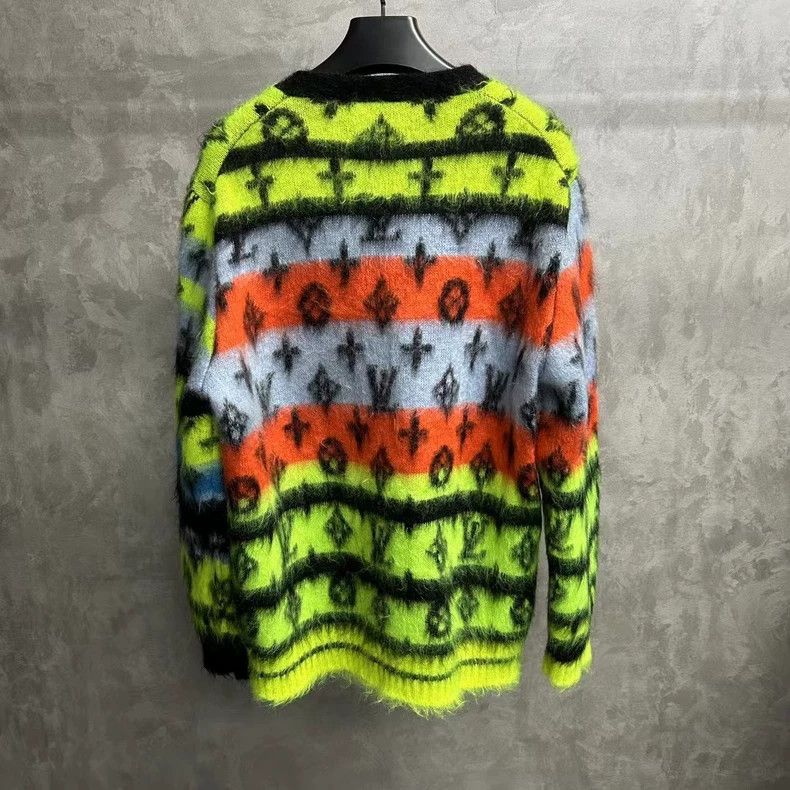 Louis Vuitton Louis Vuitton Colorful mohair cardigan with printed logo s Size US XXL / EU 58 / 5 - 2 Thumbnail