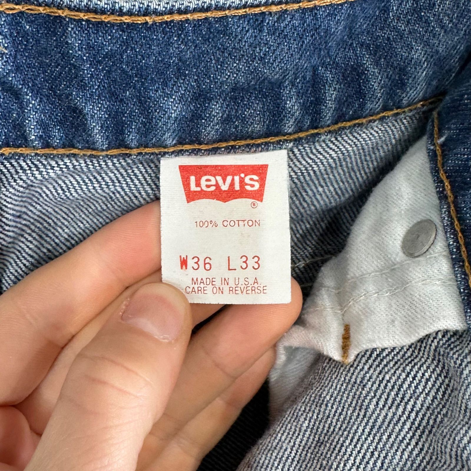 Levi's Vintage 90s Levis Jeans 36x322 Bootcut Flared Medium Wash Size US 36 / EU 52 - 6 Thumbnail