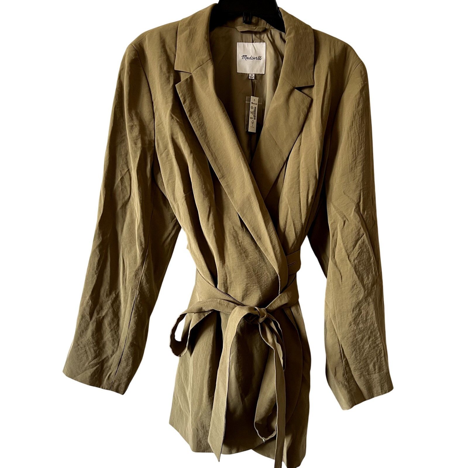 Madewell Madewell The Plus Drapey Tie-Waist Blazer brown Size 2X Size XXL / US 16-18 / IT 52-54 - 2 Thumbnail