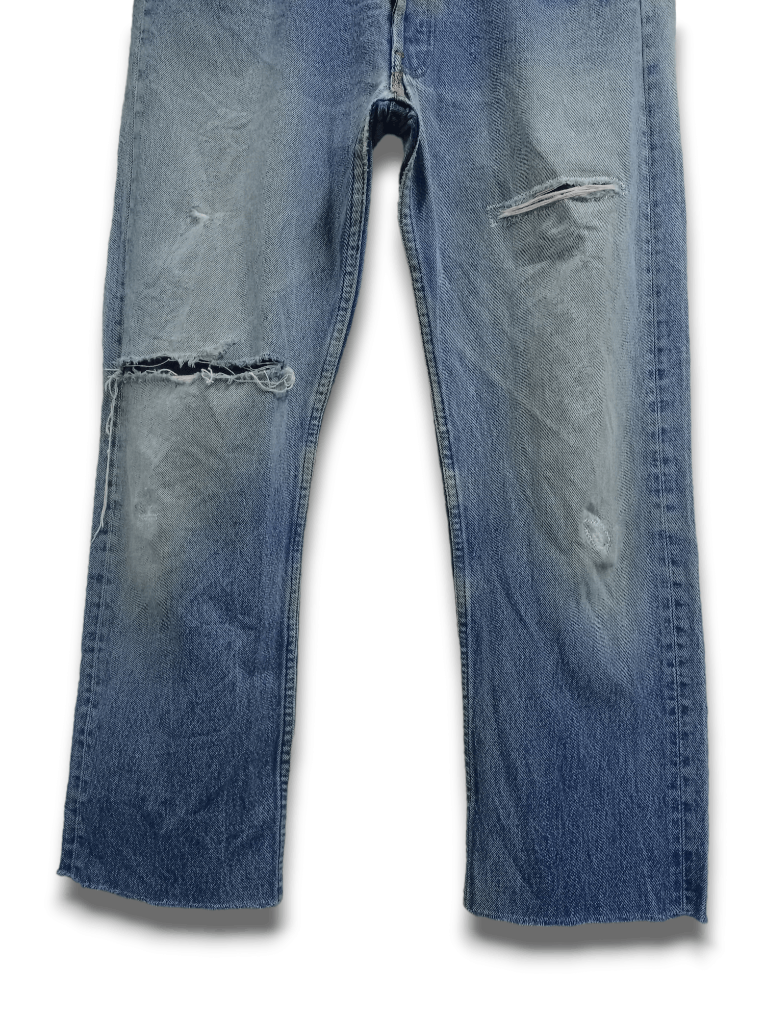 Levi's Vintage 80s Levis 501 Blue Wash Distressed Loose Jeans Size US 32 / EU 48 - 7 Thumbnail