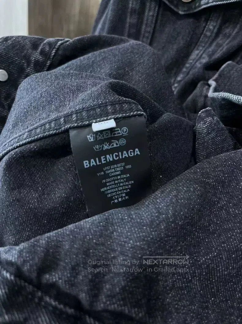 Balenciaga Balenciaga Embroidered Flag Denim Jacket. Size US S / EU 44-46 / 1 - 6 Thumbnail