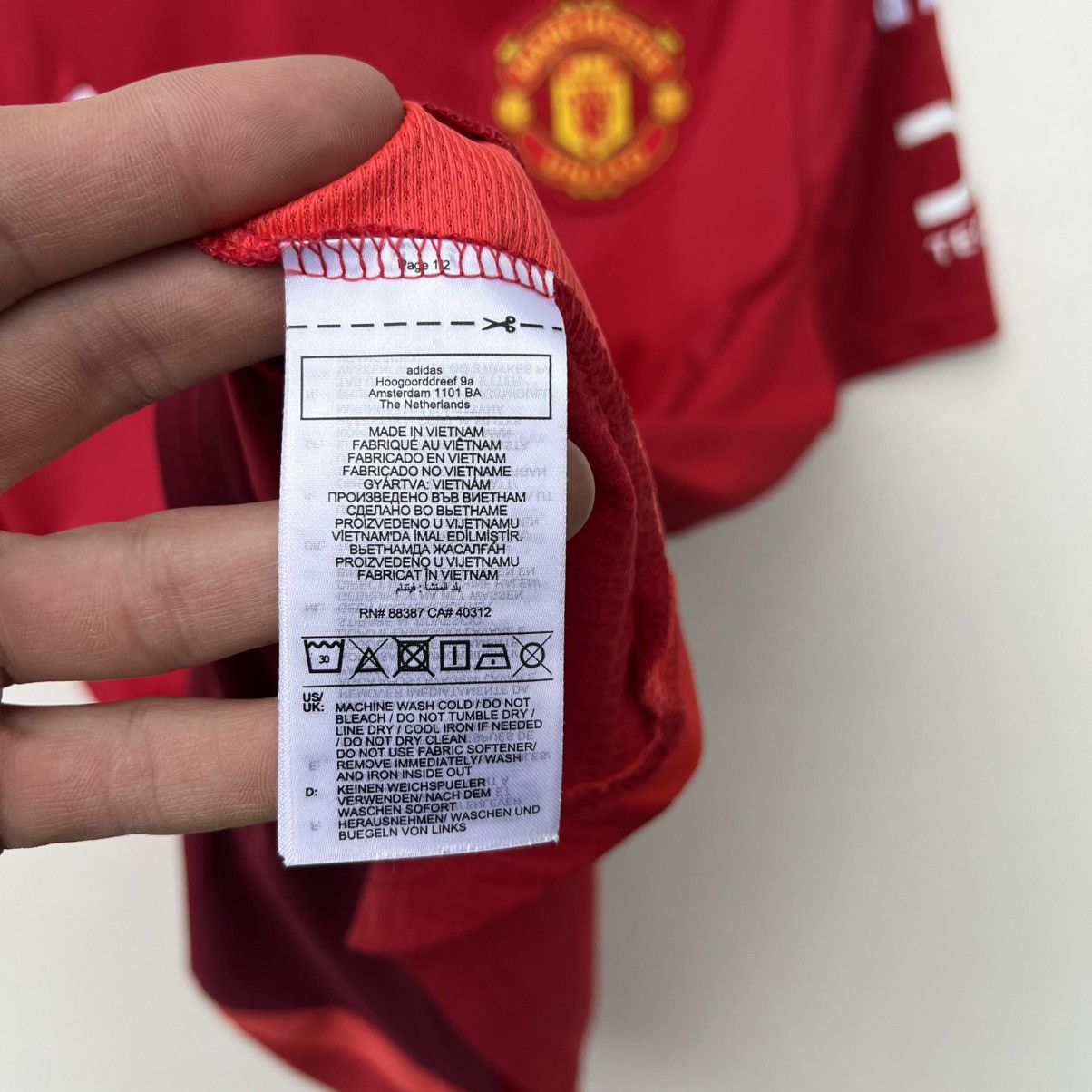 Adidas Adidas Manchester United soccer jersey football t shirt Size US L / EU 52-54 / 3 - 5 Thumbnail