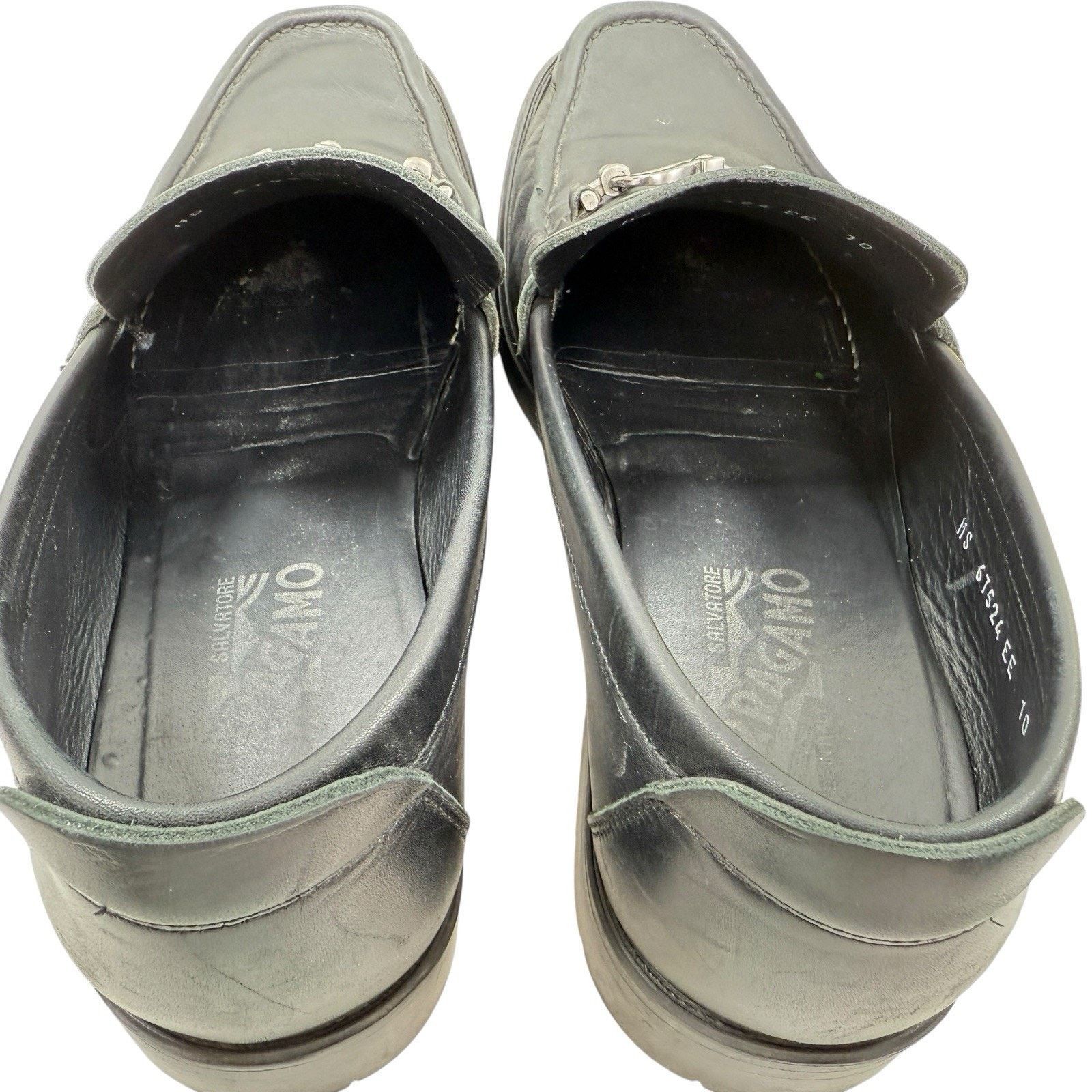 Salvatore Ferragamo Ferragamo David Leather Loafers Gancini Horse Bit Size 10 EE Size US 10 / EU 43 - 9 Thumbnail