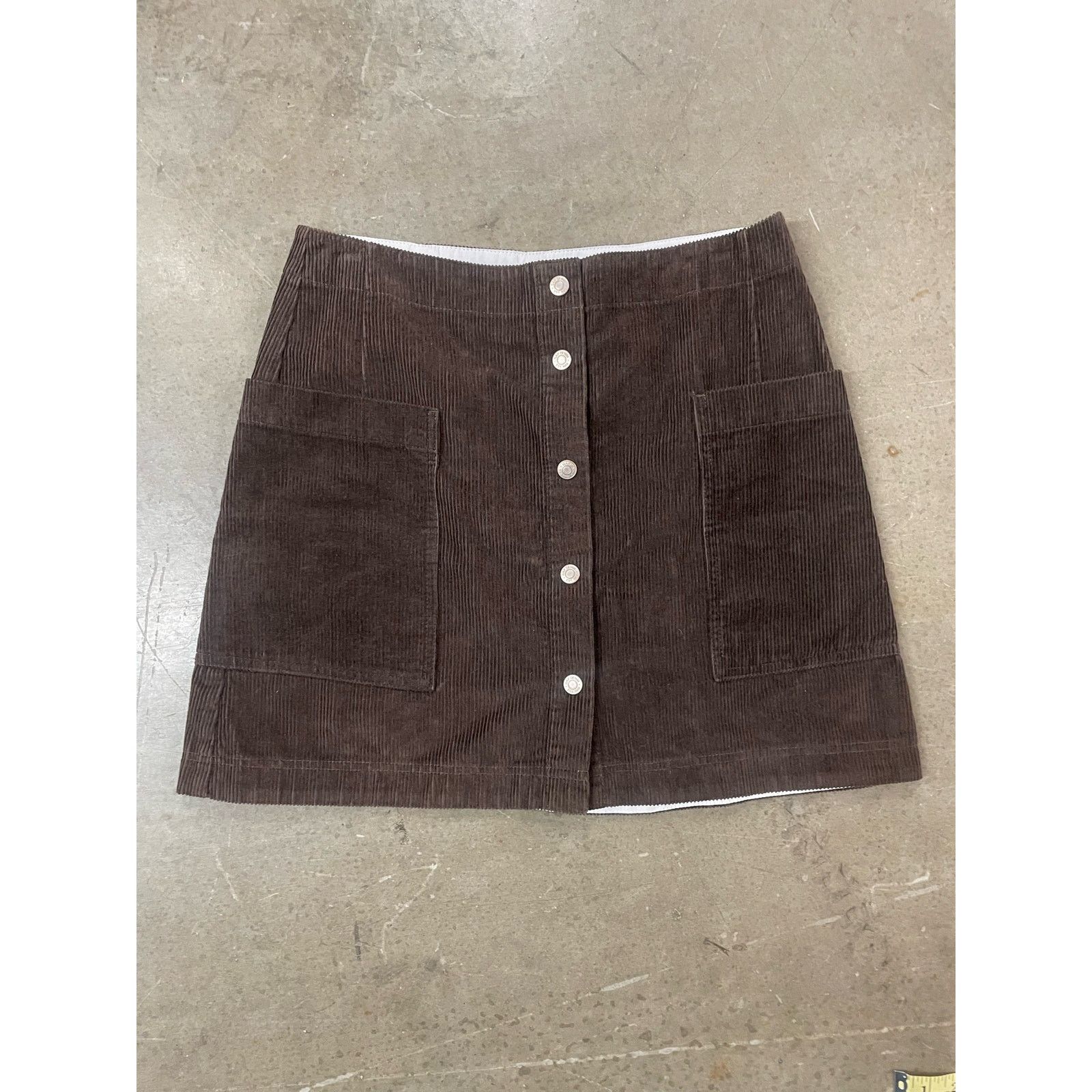 Gap Gap women - Snap-Front Corduroy Mini Skirt / 6 / Brown Noir Size 28" / US 6 / IT 42 - 2 Thumbnail