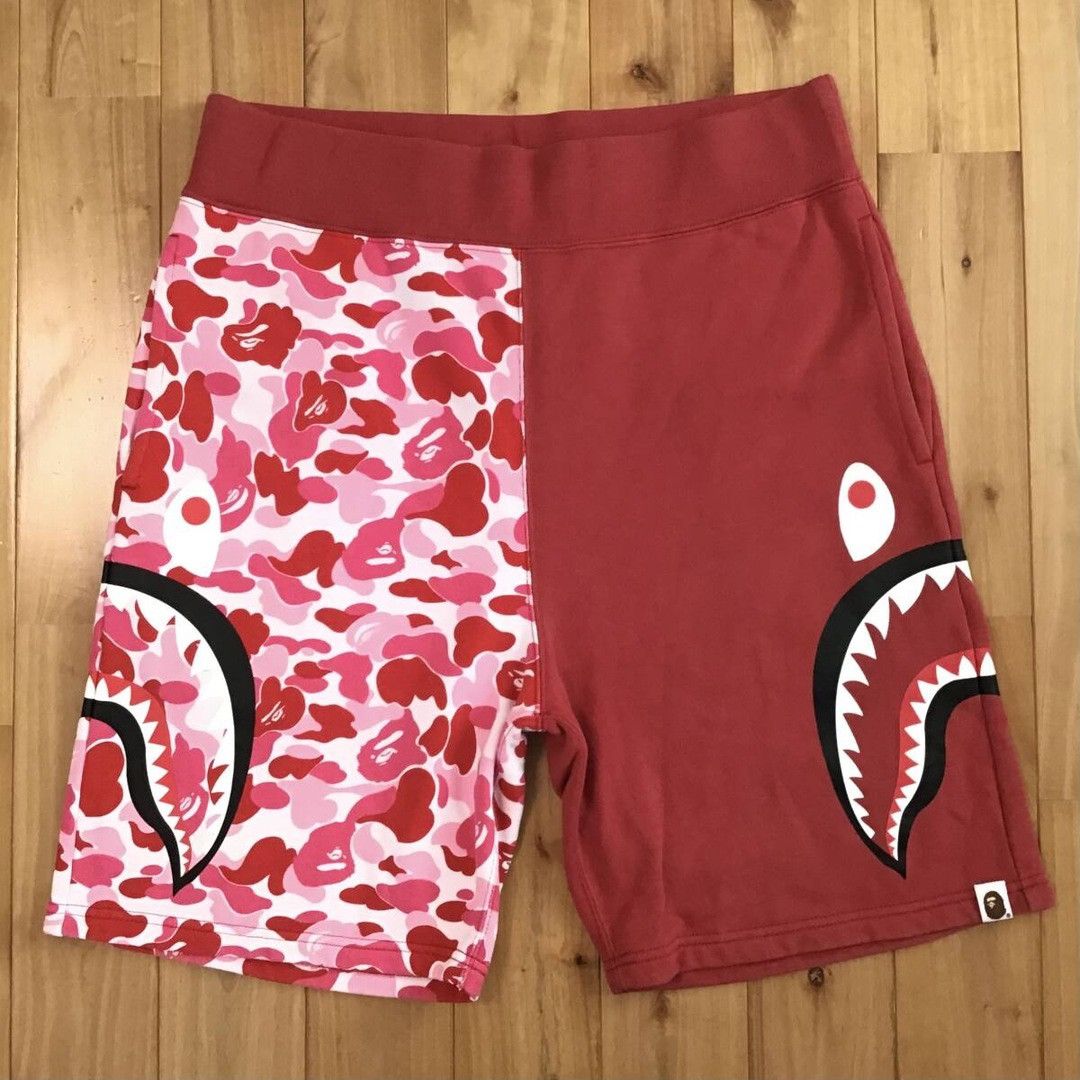 Camo Pink Bermuda Bape Shark BAPE Side Shark Sweat Shorts ABC Camo