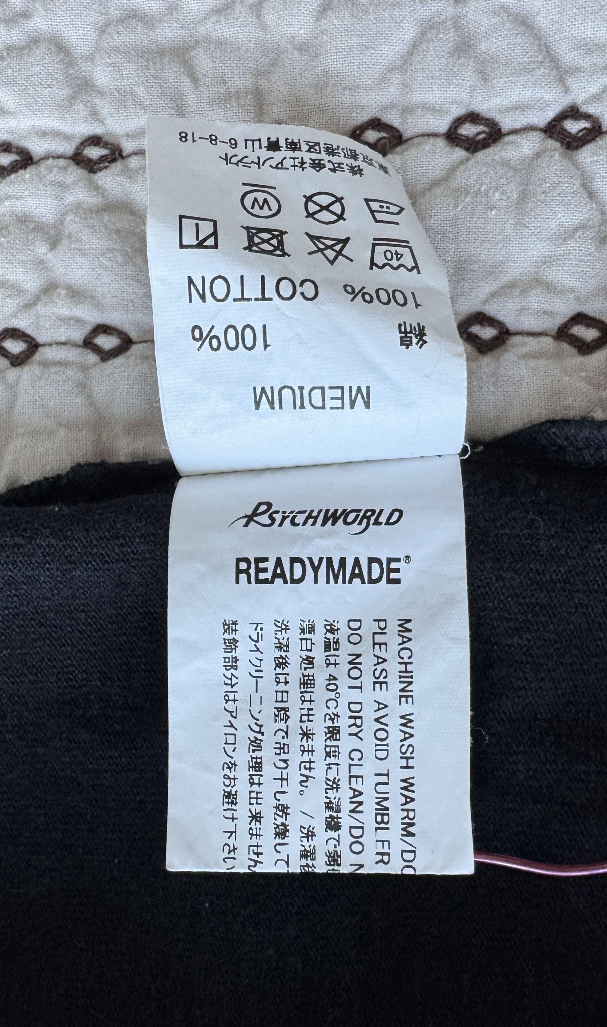 READYMADE READYMADE x PSYCHWORLD T-SHIRT BLACK SZ MEDIUM Size US M / EU 48-50 / 2 - 8 Thumbnail