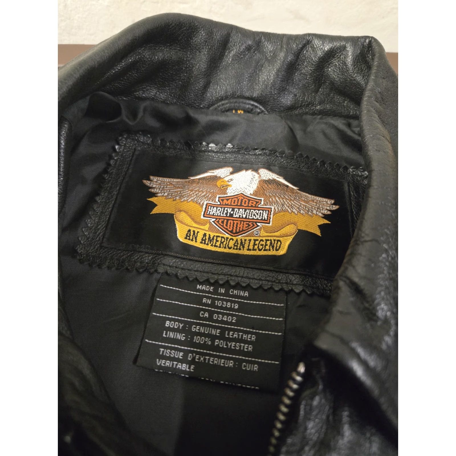 Harley Davidson VINTAGE Harley-Davidson Jacket Womens 1W Black Leather Biker HOG Pins Bar Shield Logo Size XL / US 12-14 / IT 48-50 - 5 Thumbnail