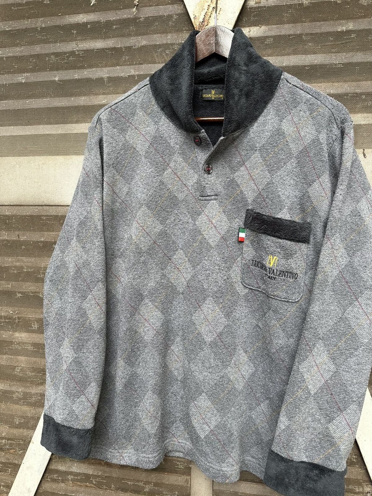 Valentino 👹Vintage Luciano Valentino Furr Collar Long Sleeves Shirt Size US M / EU 48-50 / 2 - 5 Thumbnail