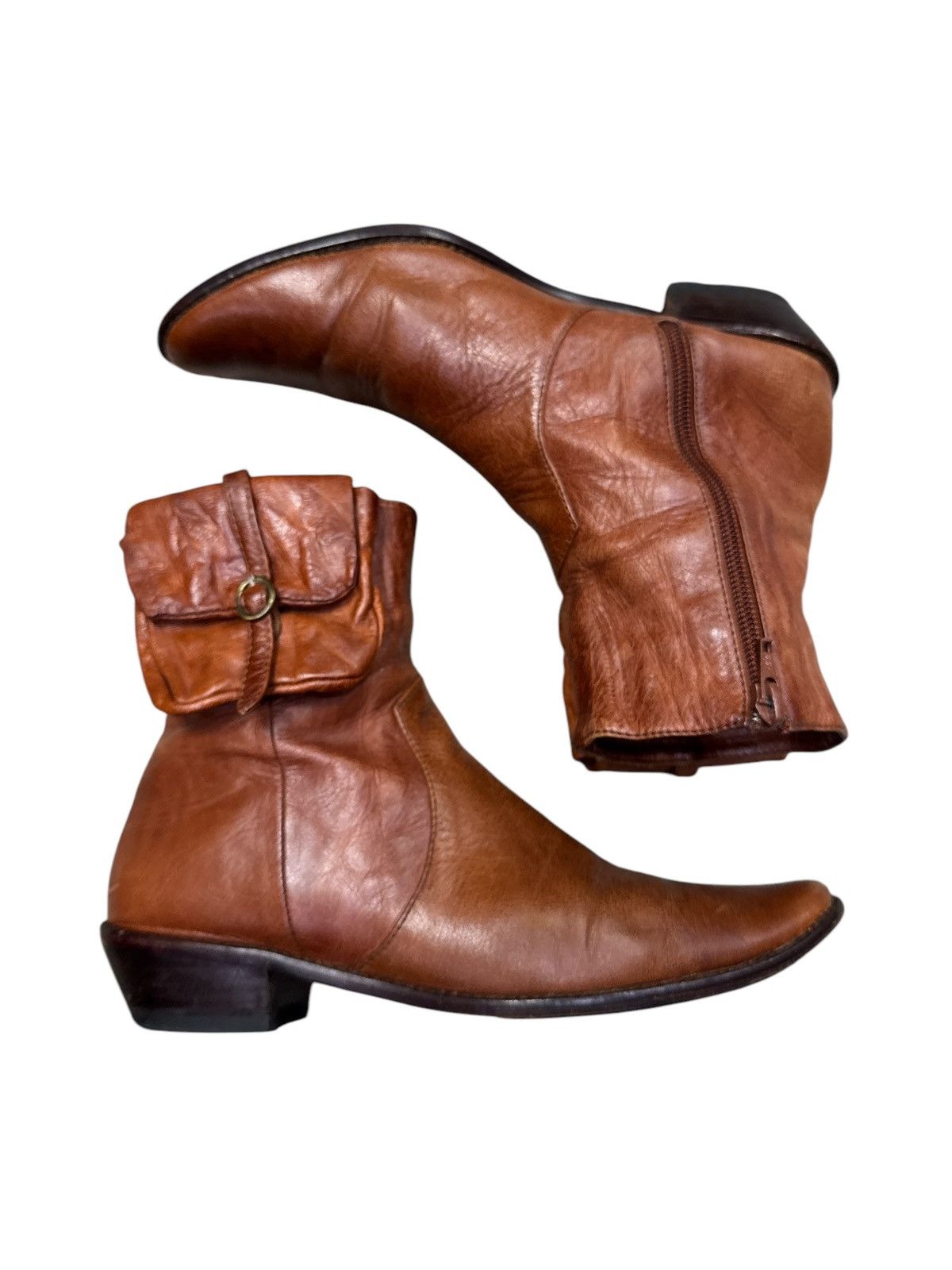 Issey Miyake TSUMORI CHISATO WALL LEATHER ANKLE BOOTS M Size US 6.5 / IT 36.5 - 4 Thumbnail