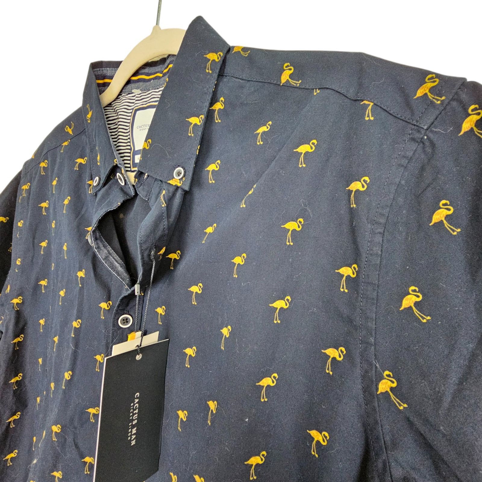 Dee And Ricky Ricky Singh Mens Flamingo Print Shirt L Preppy Beach Resort Size US L / EU 52-54 / 3 - 5 Thumbnail