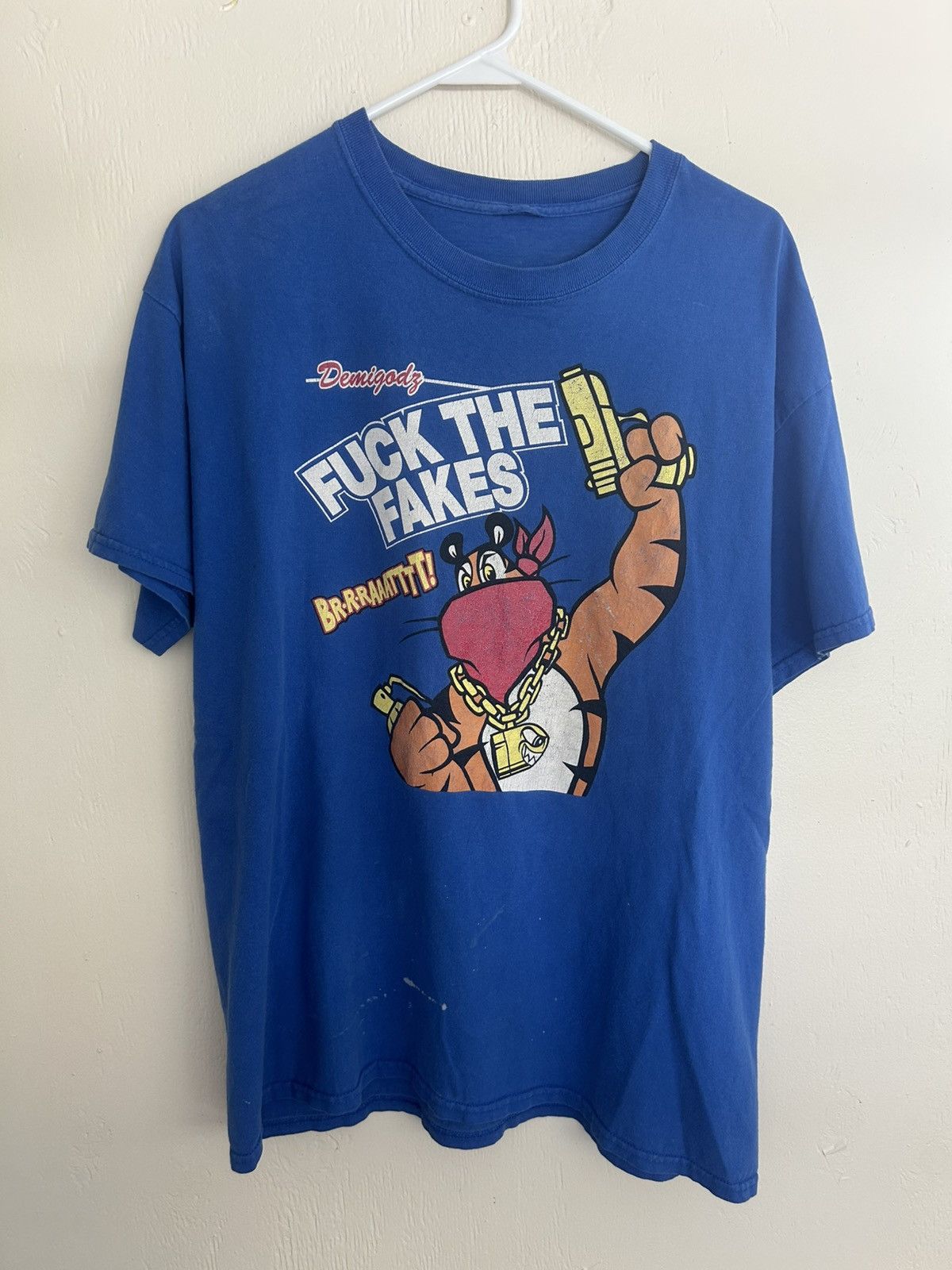 F*ck The Fakes Tony the Tiger Frosted Flakes Parody T-shirt