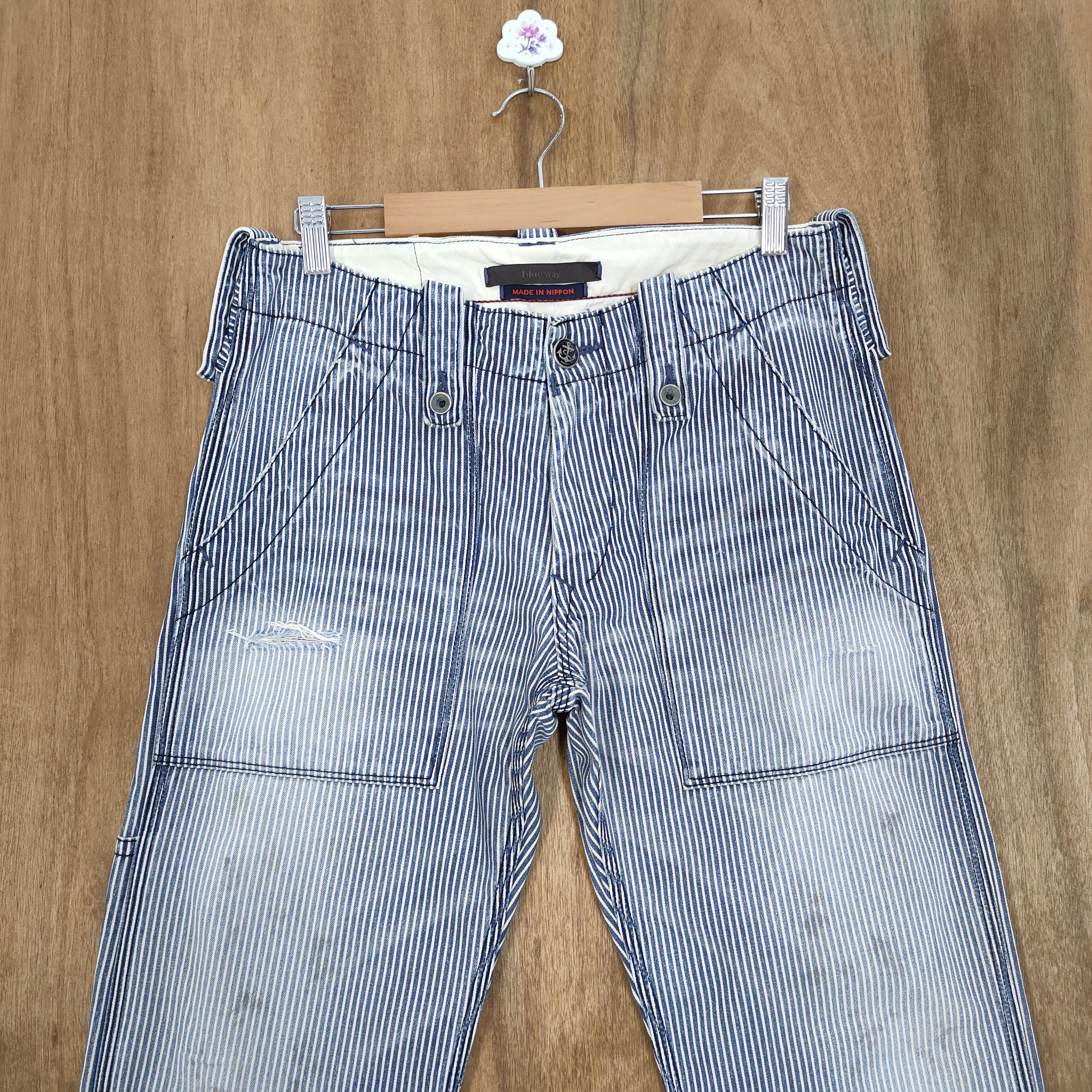 Solid and Striped VINTAGE MADE IN NIPPON FADED HICKORY STRIPE BUSH PANTS Size US 30 / EU 46 - 5 Thumbnail