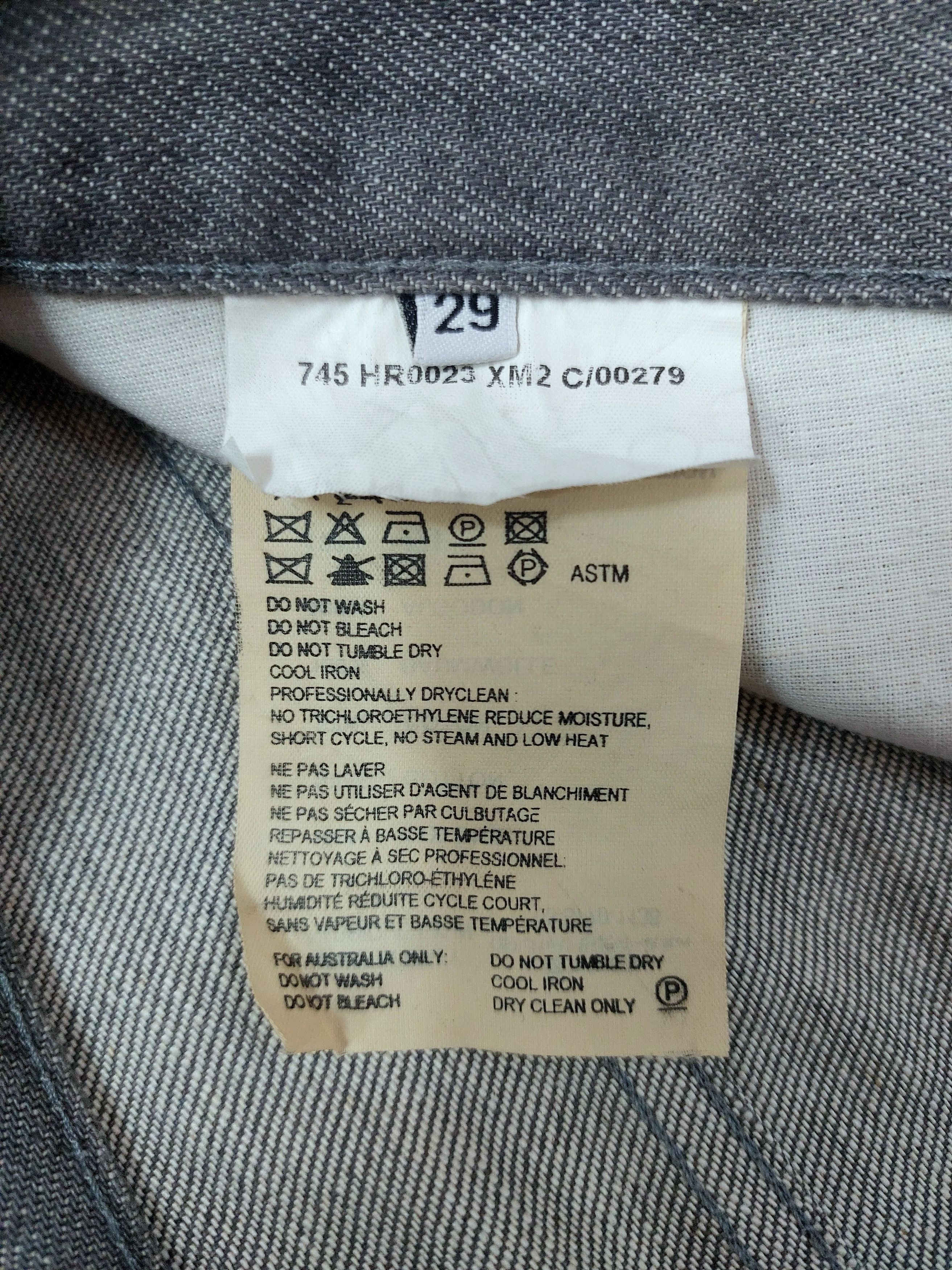 Helmut Lang Helmut Lang Treated Raw Denim Low Waist Contour Fit Size US 29 - 15 Thumbnail