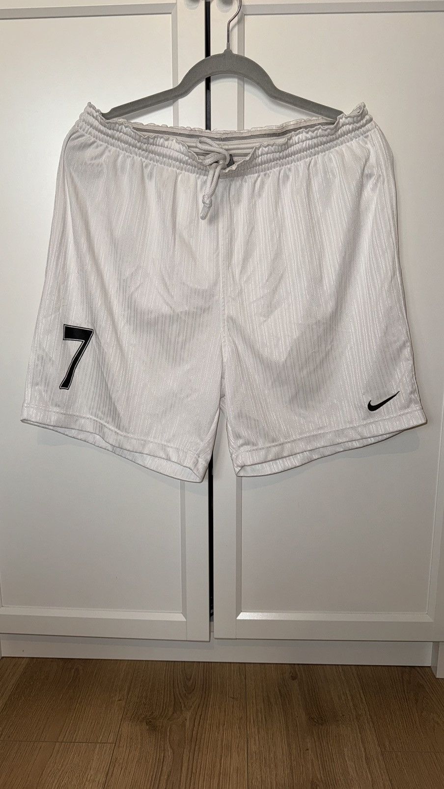 Nike × Vintage Nike shorts number 7 dri fit white sports vintage rare Size US 34 / EU 50 - 1 Thumbnail