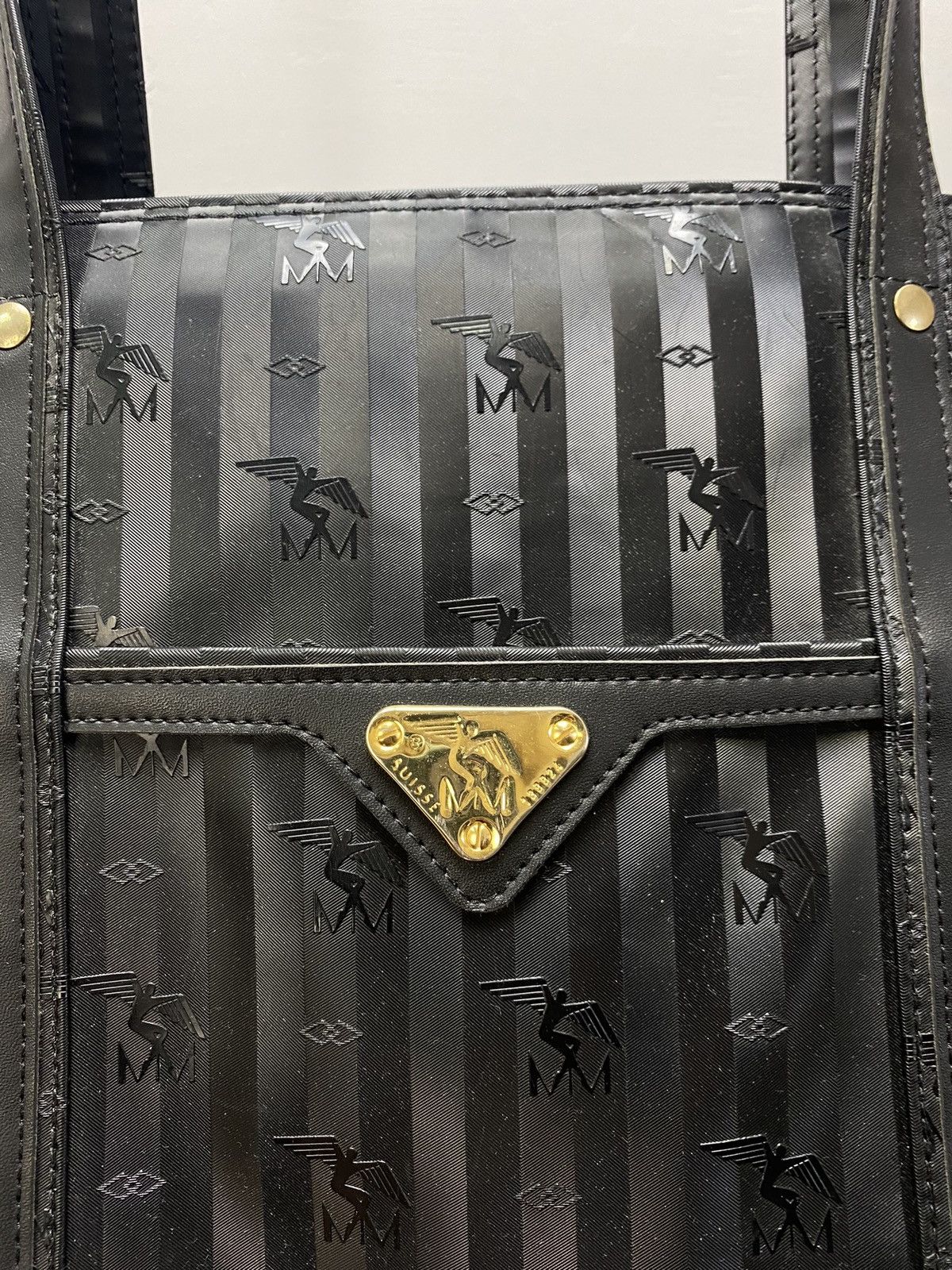 MCM MAISON MOLLERUS Luxury Monogram Handle Bag Black Vintage Size ONE SIZE - 4 Thumbnail