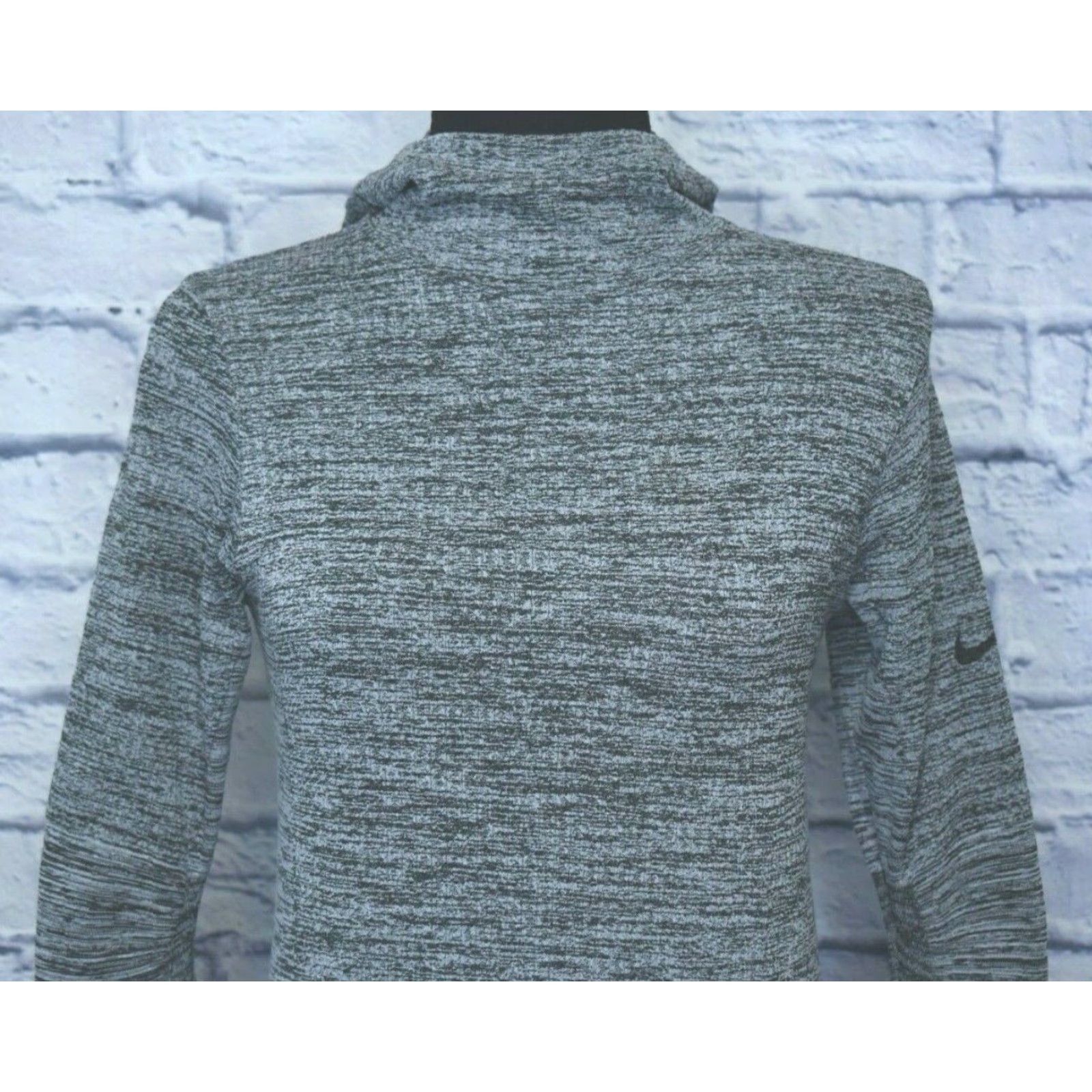 Nike Nike Pro Hooded Long Sleeve Shirt Womens Small Black Gray Thumb Holes Size S / US 4 / IT 40 - 2 Thumbnail