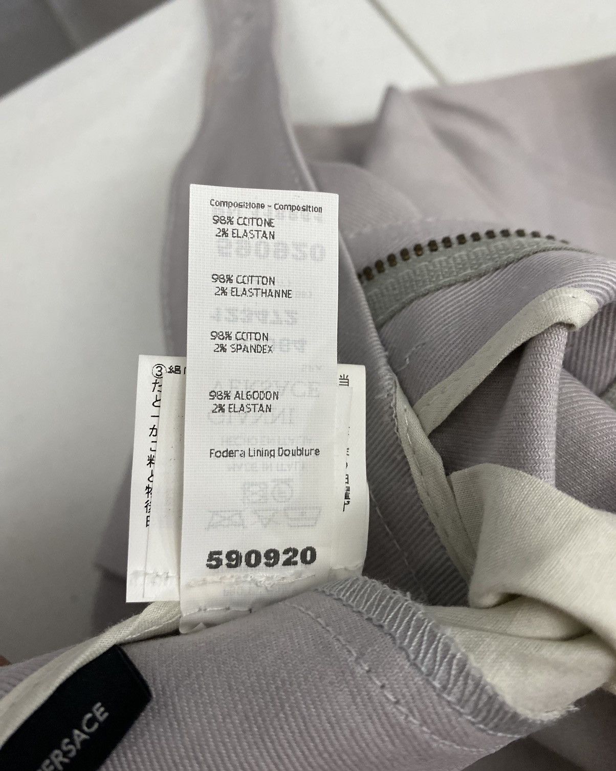 Versace Versace 🇮🇹 Smoke Purple Twill Brass Buckle Cargo Pants 50 NEW Size US 34 / EU 50 - 12 Thumbnail